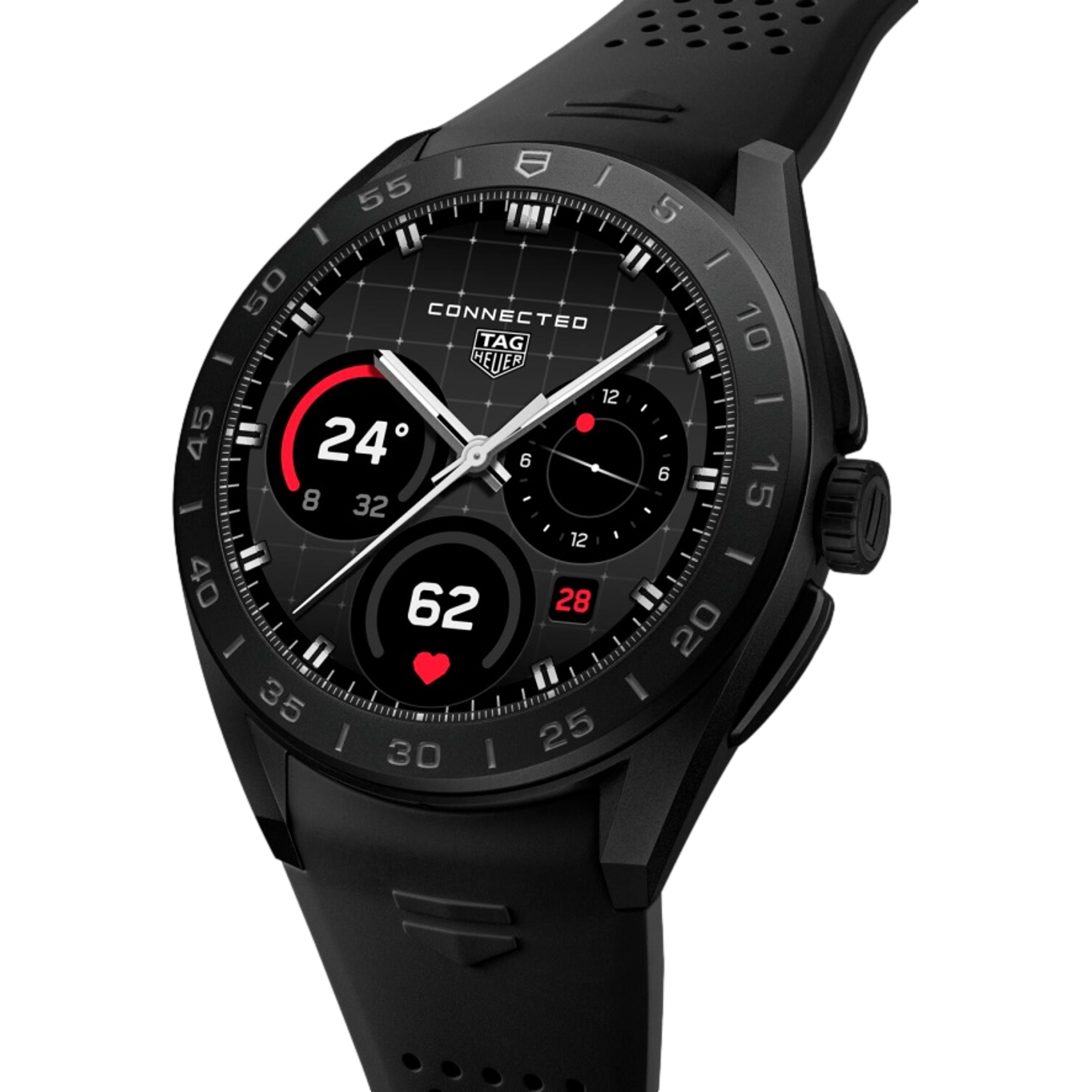 Connected Calibre E5 45mm GPS Watch - Titanium/Rubber Edition