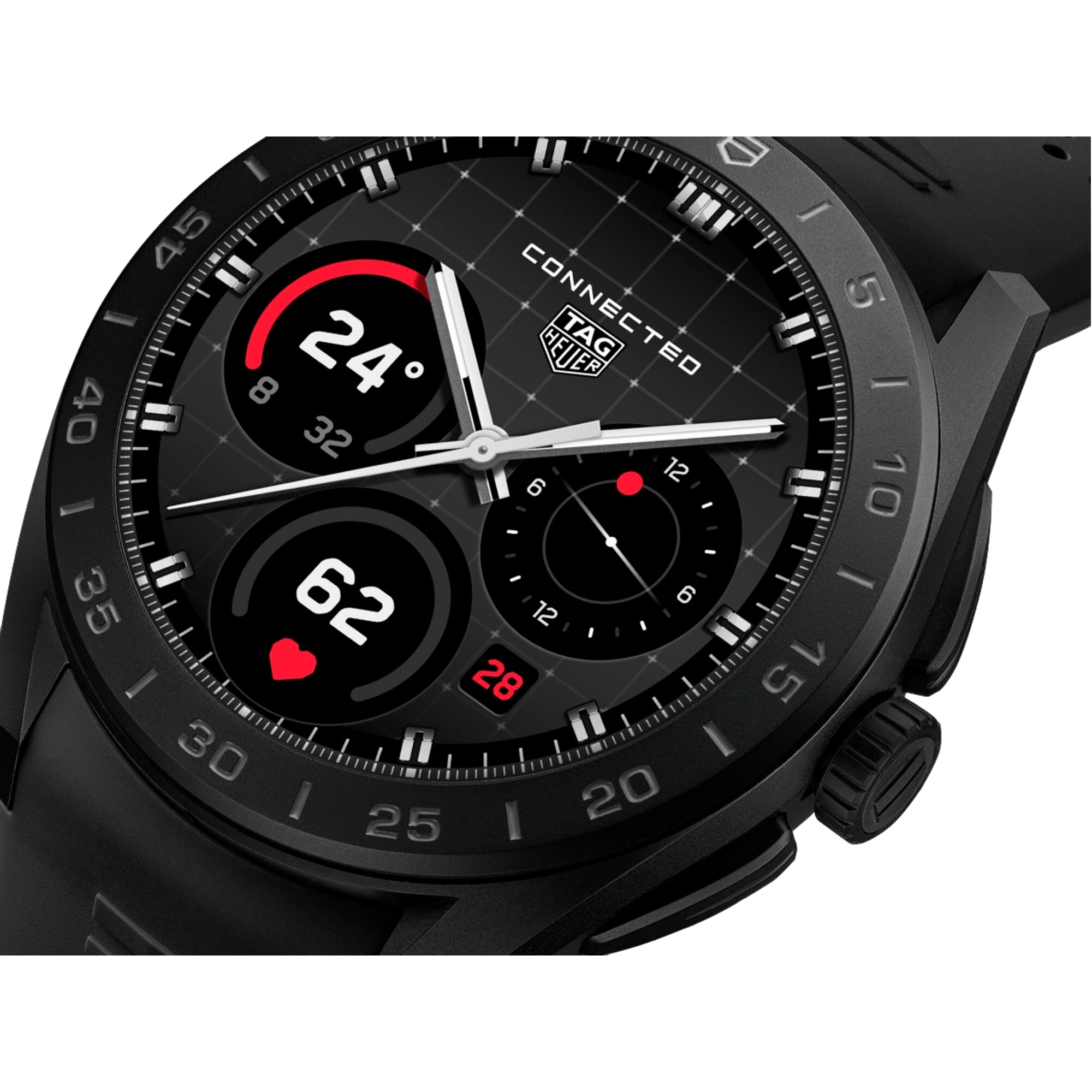 Connected Calibre E5 45mm GPS Watch - Titanium/Rubber Edition