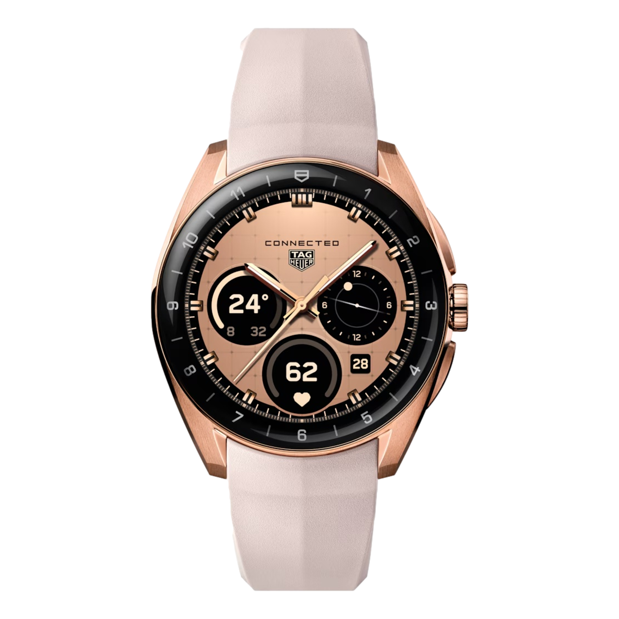 Connected Calibre E5 40mm Watch - Golden Bright/Leather Edition