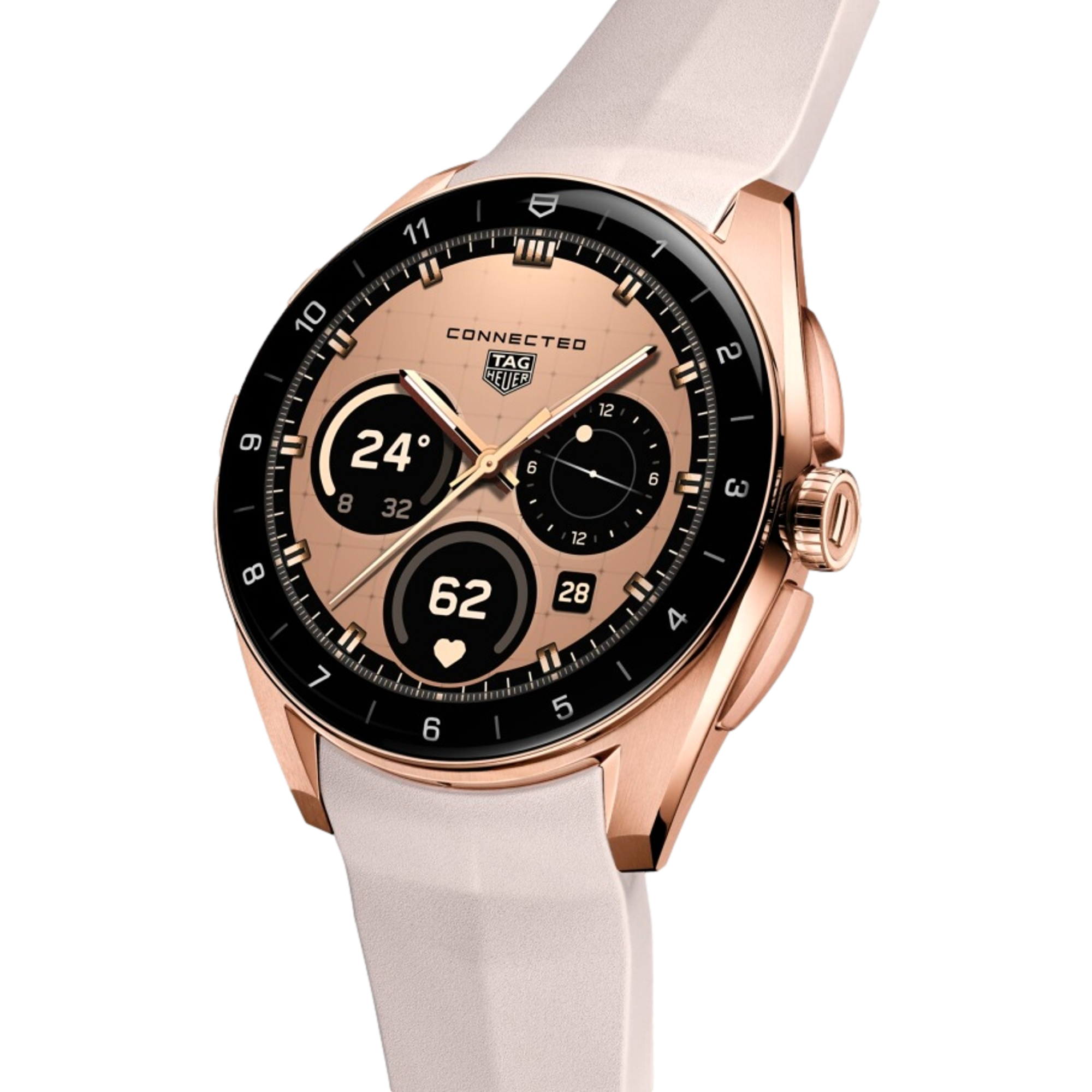 Connected Calibre E5 40mm Watch - Golden Bright/Leather Edition