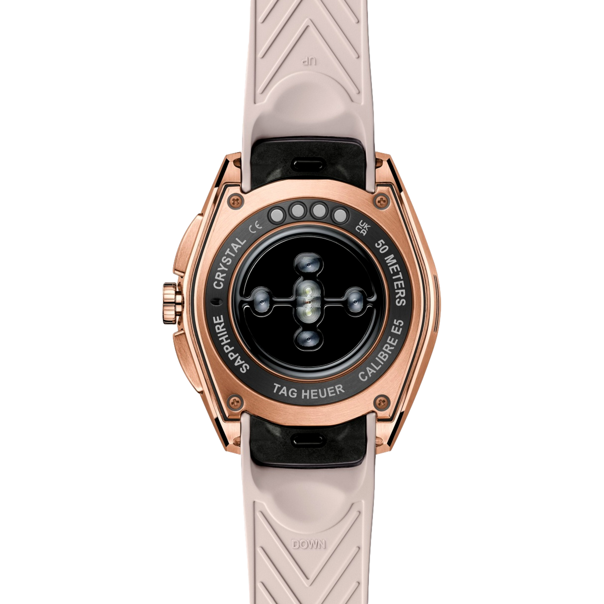 Connected Calibre E5 40mm Watch - Golden Bright/Leather Edition