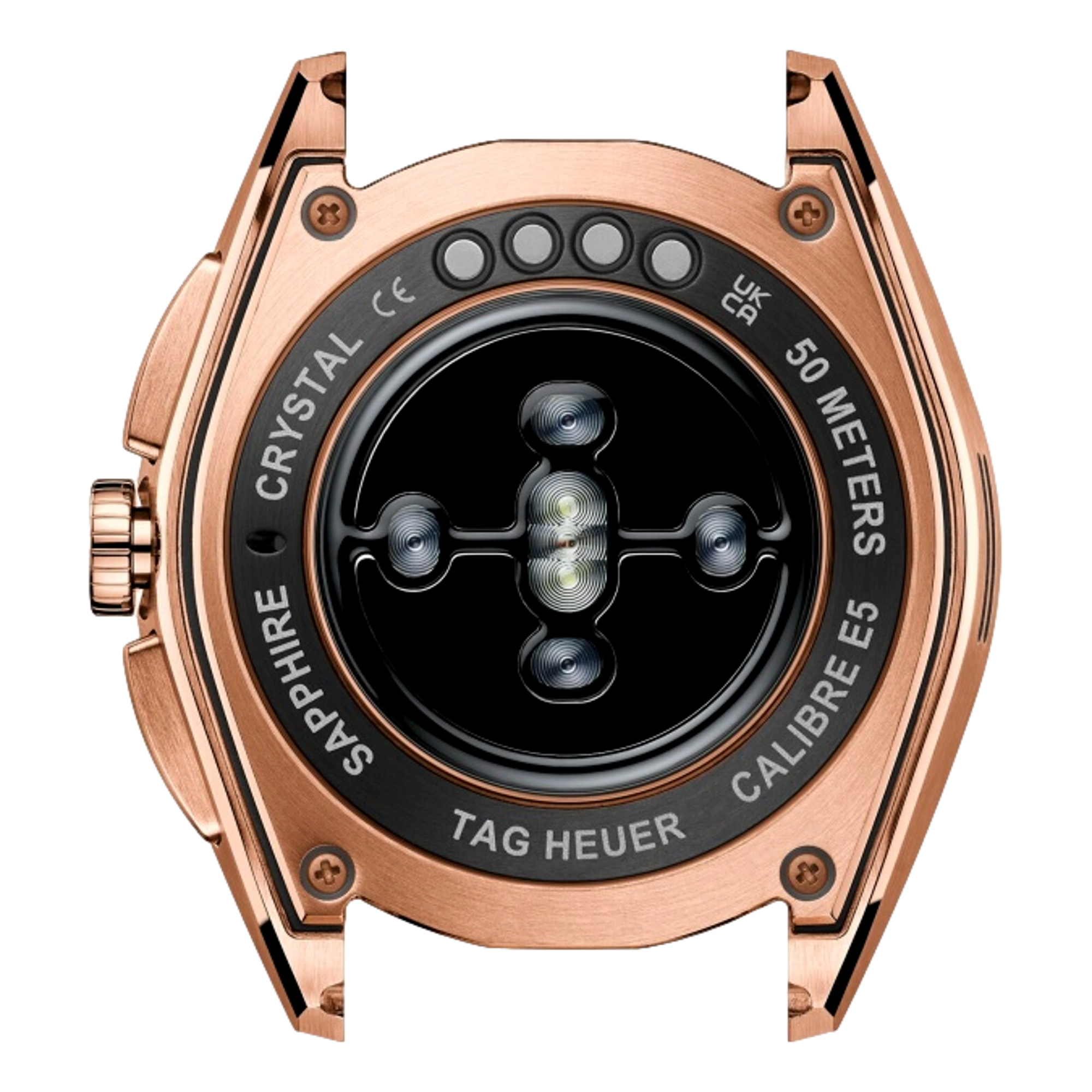 Connected Calibre E5 40mm Watch - Golden Bright/Leather Edition