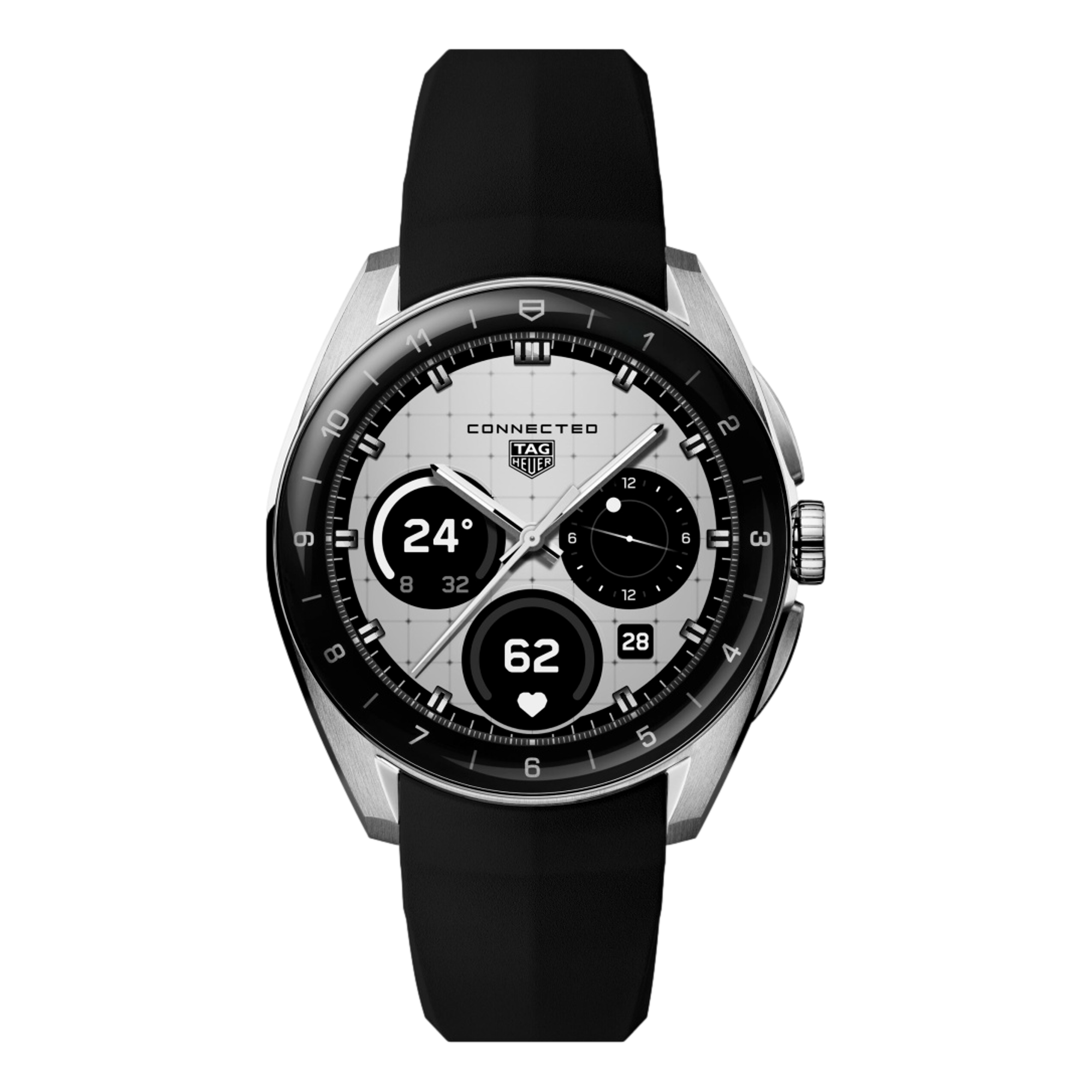 Connected Calibre E5 40mm Watch - Steel/Rubber Edition