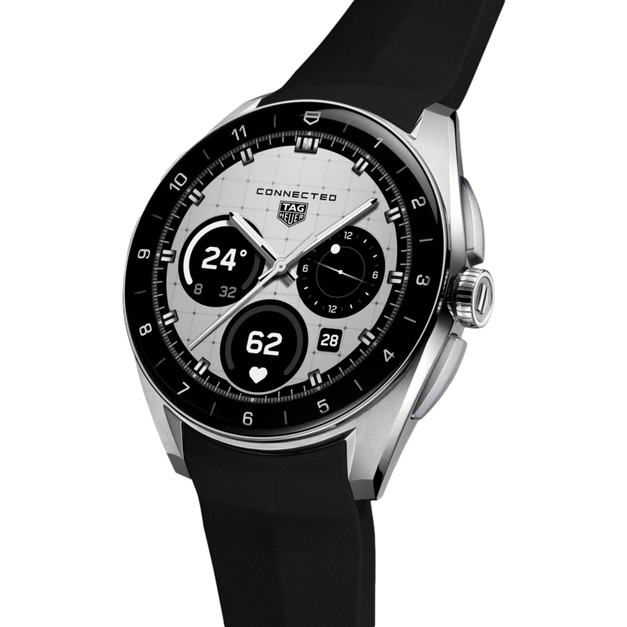 Connected Calibre E5 40mm Watch - Steel/Rubber Edition