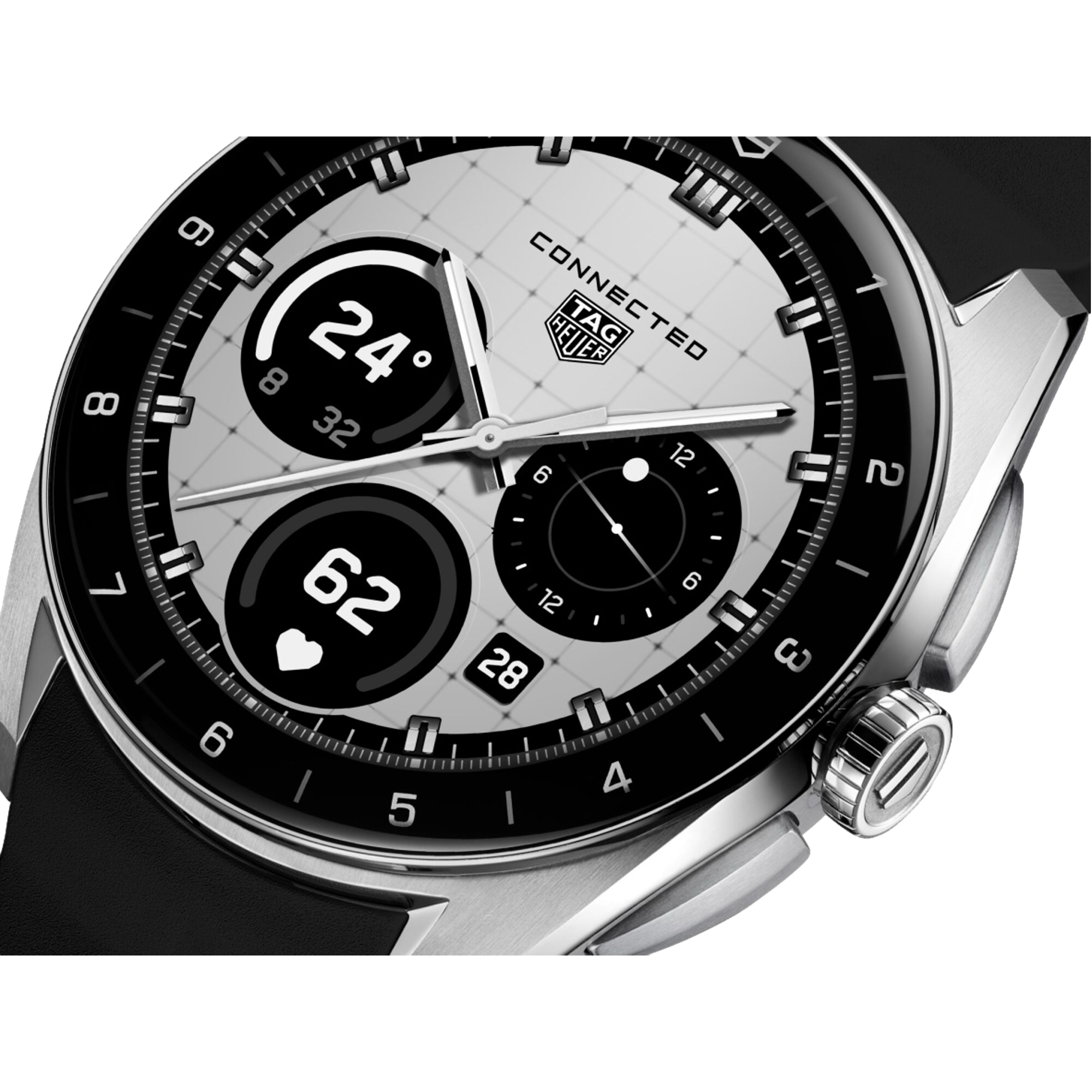 Connected Calibre E5 40mm Watch - Steel/Rubber Edition