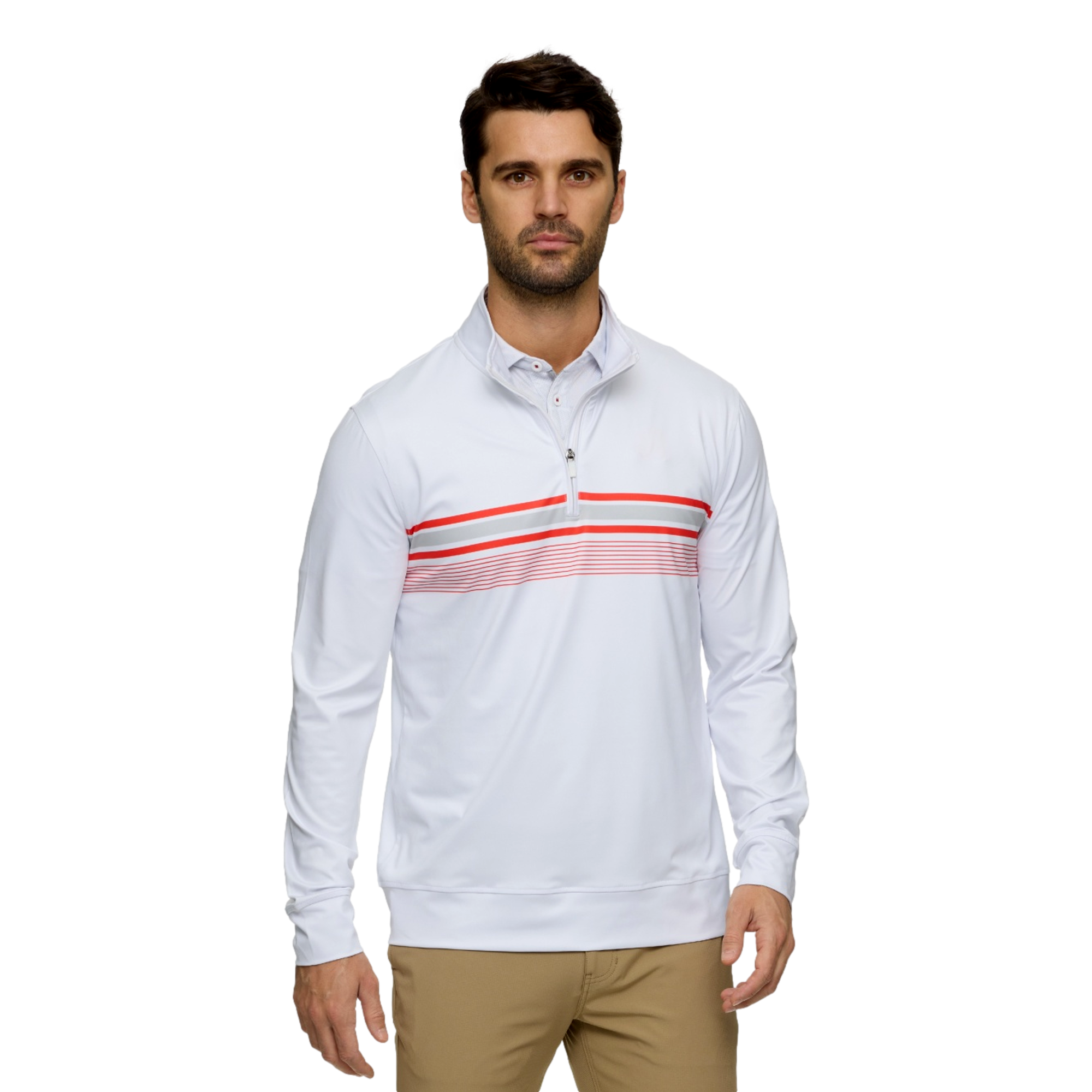 Atlanta Drive GC Men's Journey Chest Stripe Golf Quarter Zip
