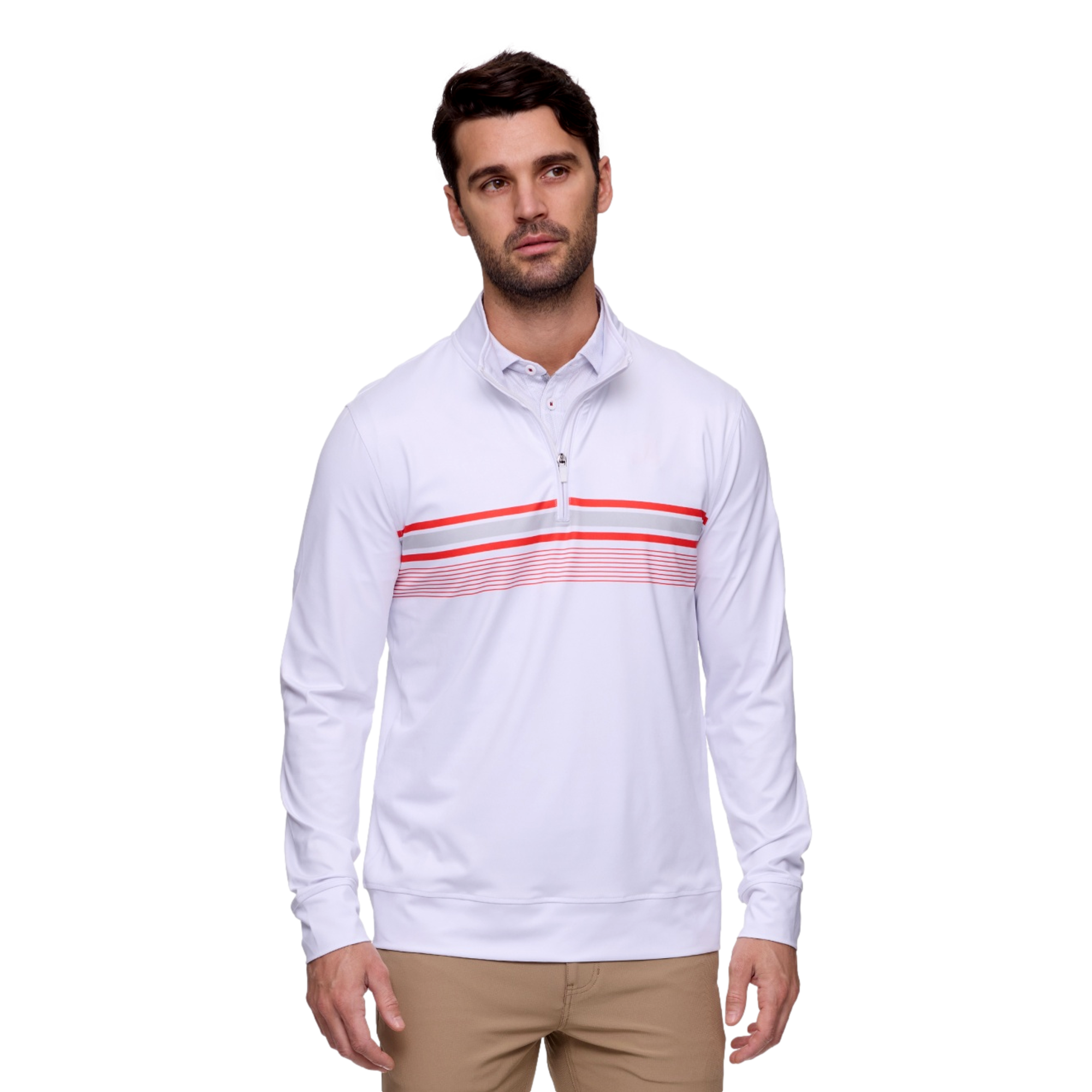 Atlanta Drive GC Men's Journey Chest Stripe Golf Quarter Zip
