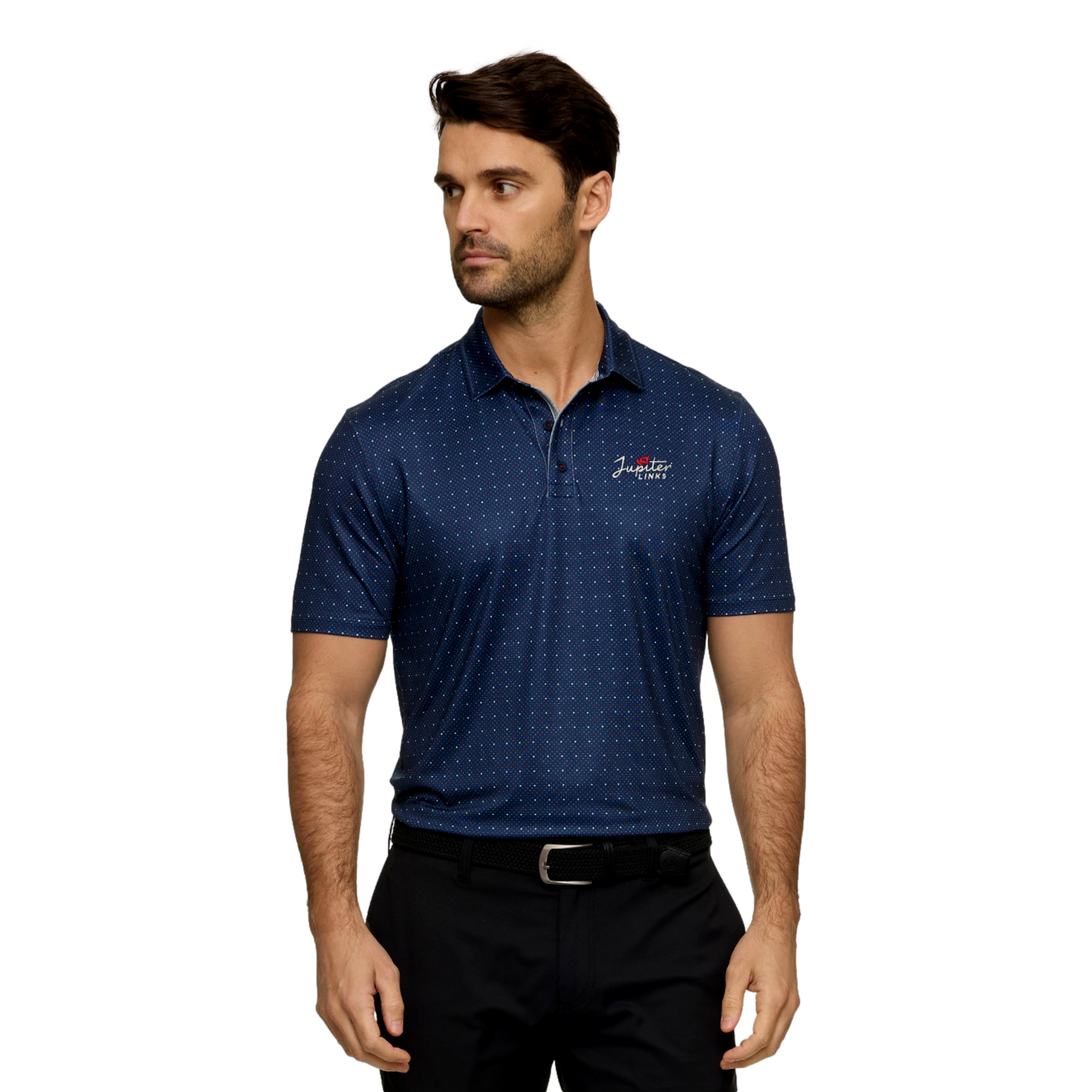 Jupiter Links GC Men's Montrose Performance Golf Polo Shirt