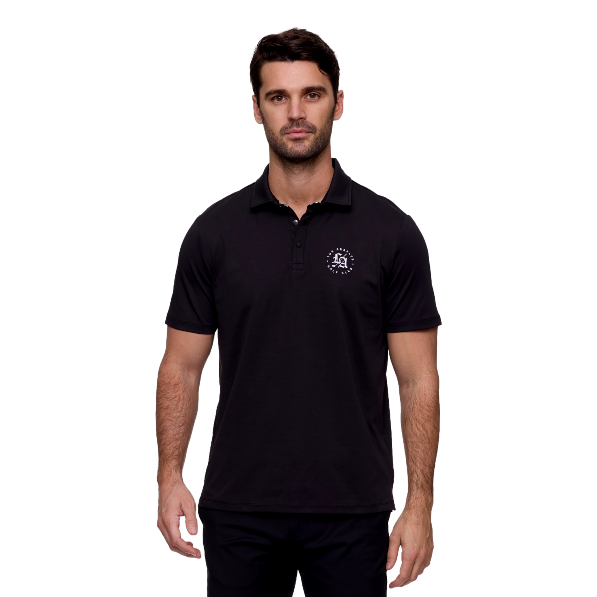 Los Angeles Golf Club Men's Links Textured Performance Golf Polo Shirt