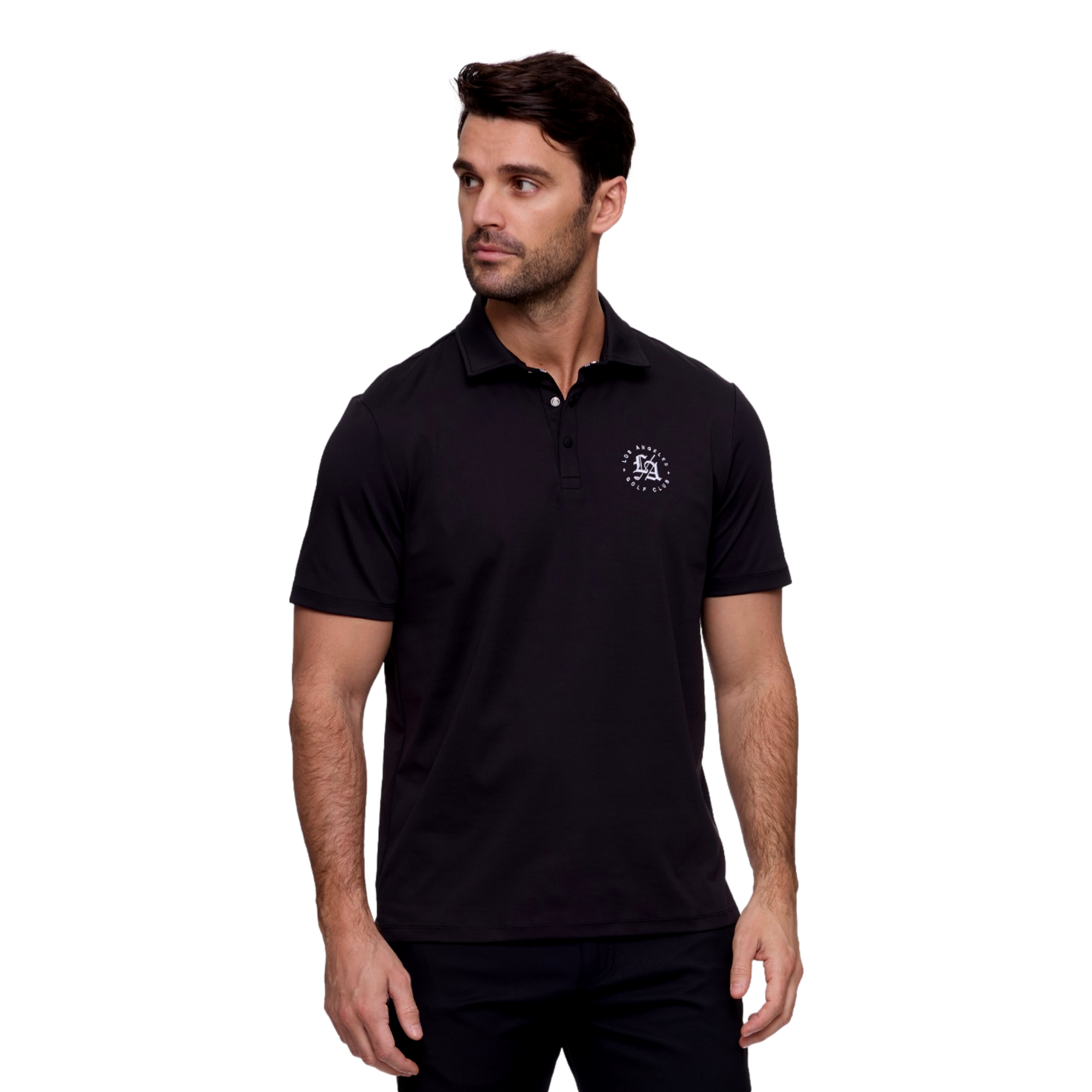 Los Angeles Golf Club Men's Links Textured Performance Golf Polo Shirt