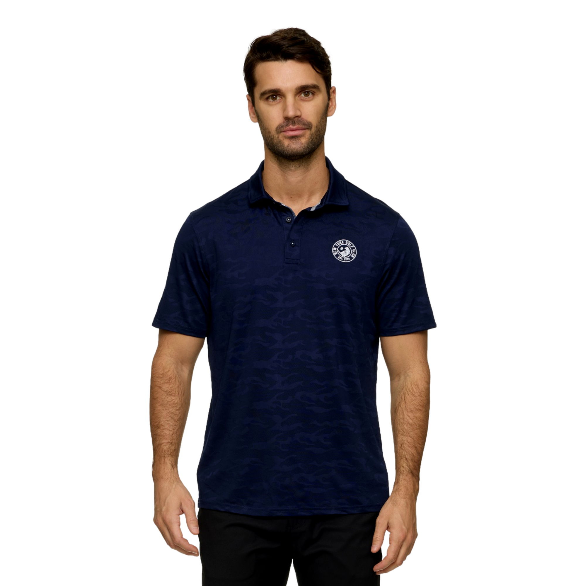New  York Golf Club Arcadia Camo Jaquard Men's Golf Polo Shirt