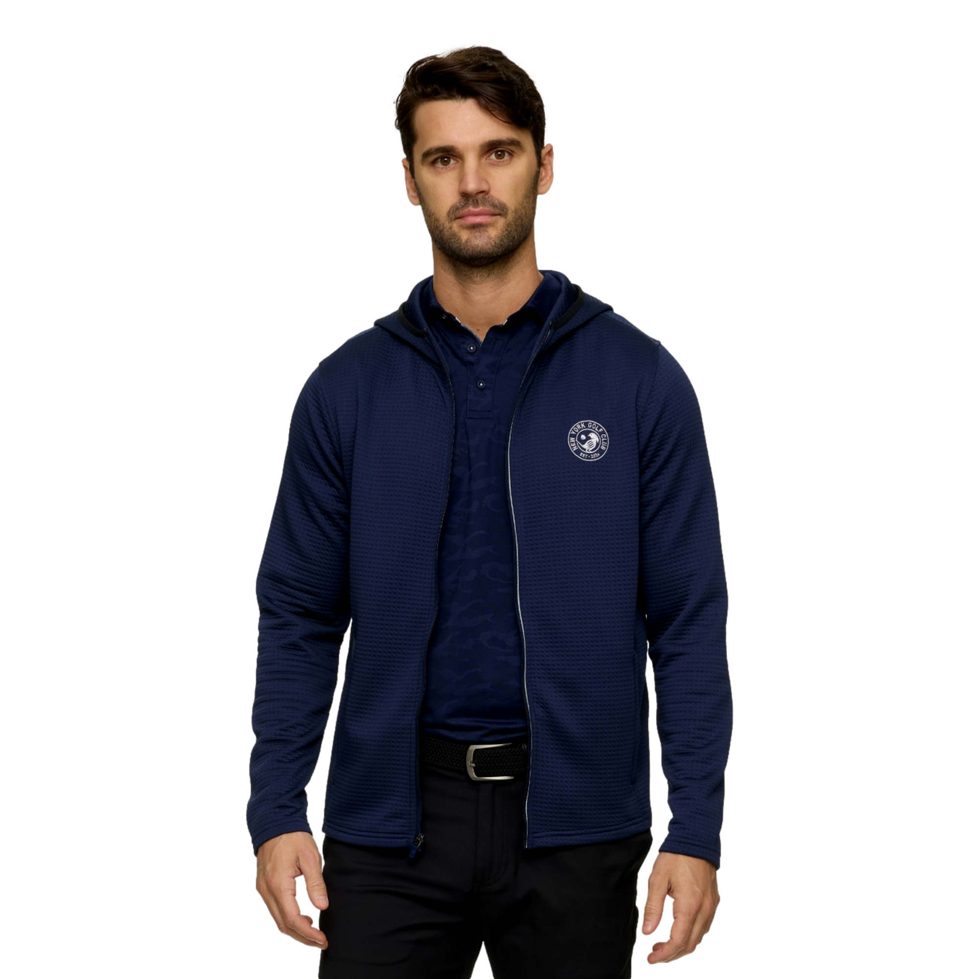 New  York Golf Club  Waffle Textured Men's Golf Hoodie