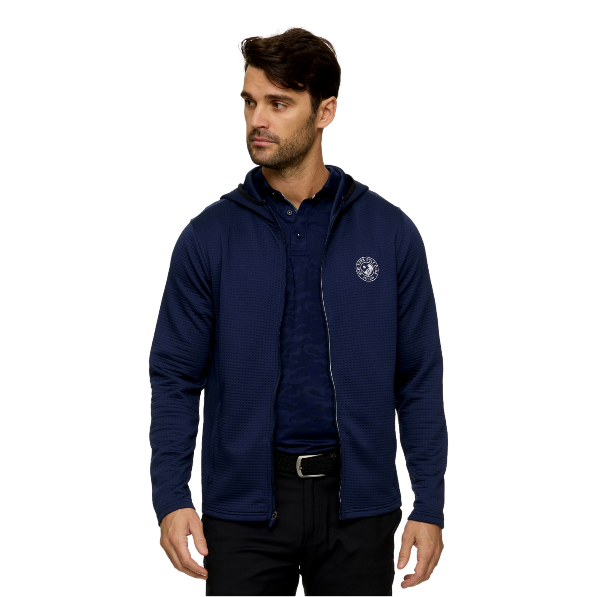 New  York Golf Club  Waffle Textured Men's Golf Hoodie