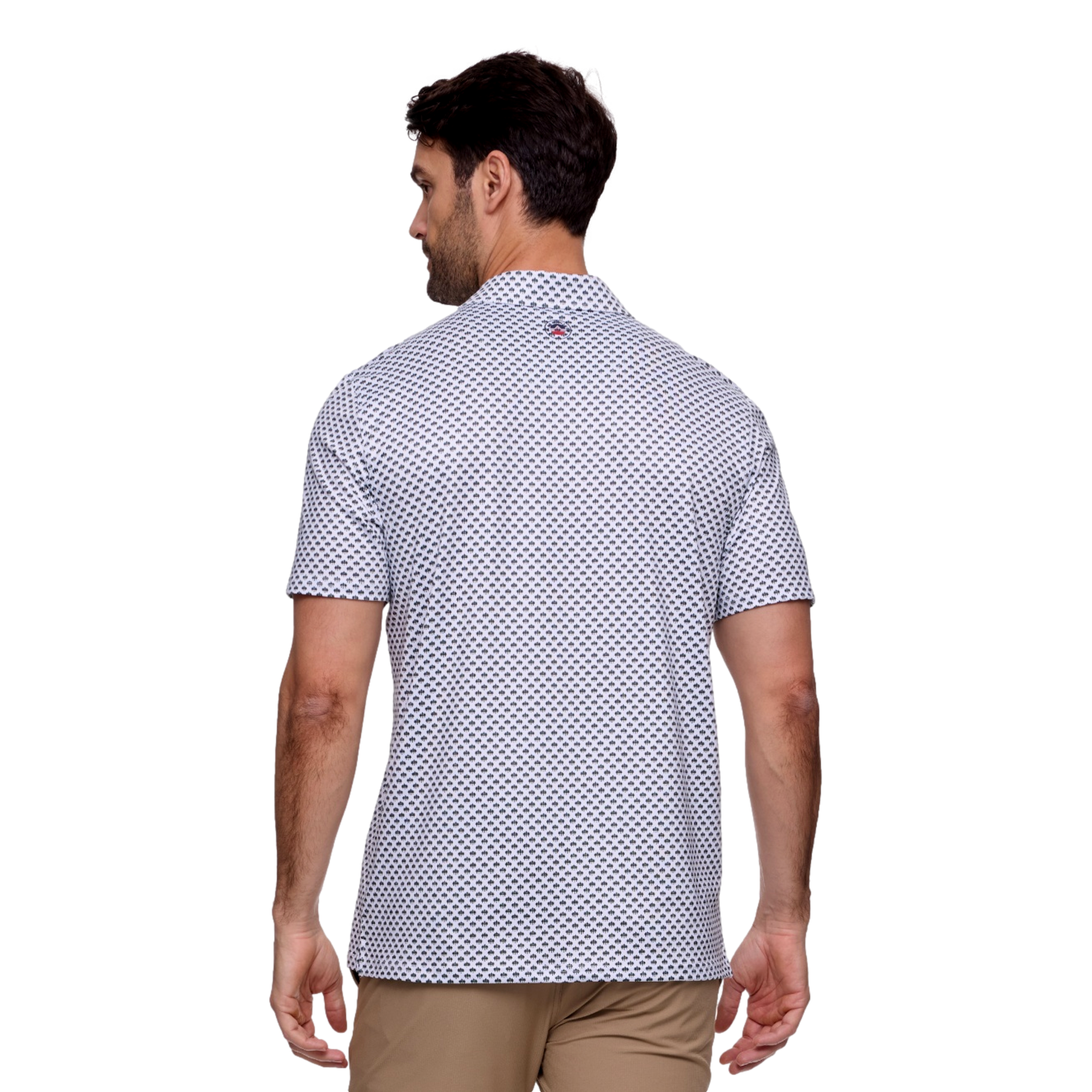 The Bay Golf Club Printed Logo Men's Golf Polo Shirt