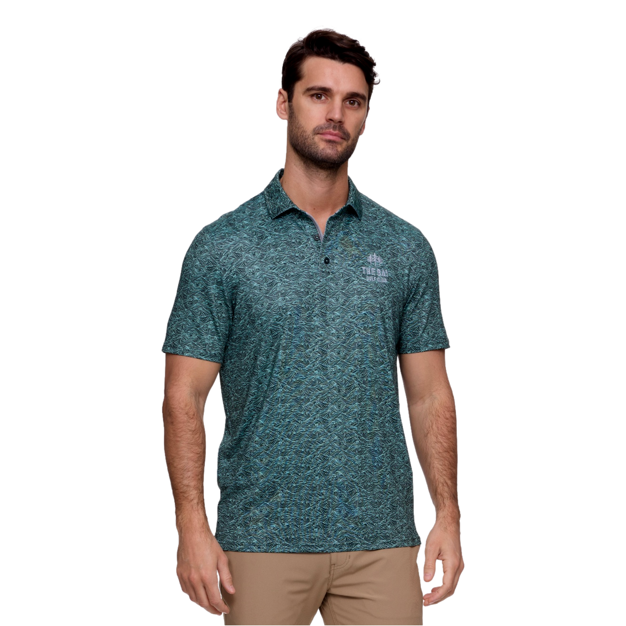 The Bay Golf Club Freemont Wave Men's Golf Polo Shirt
