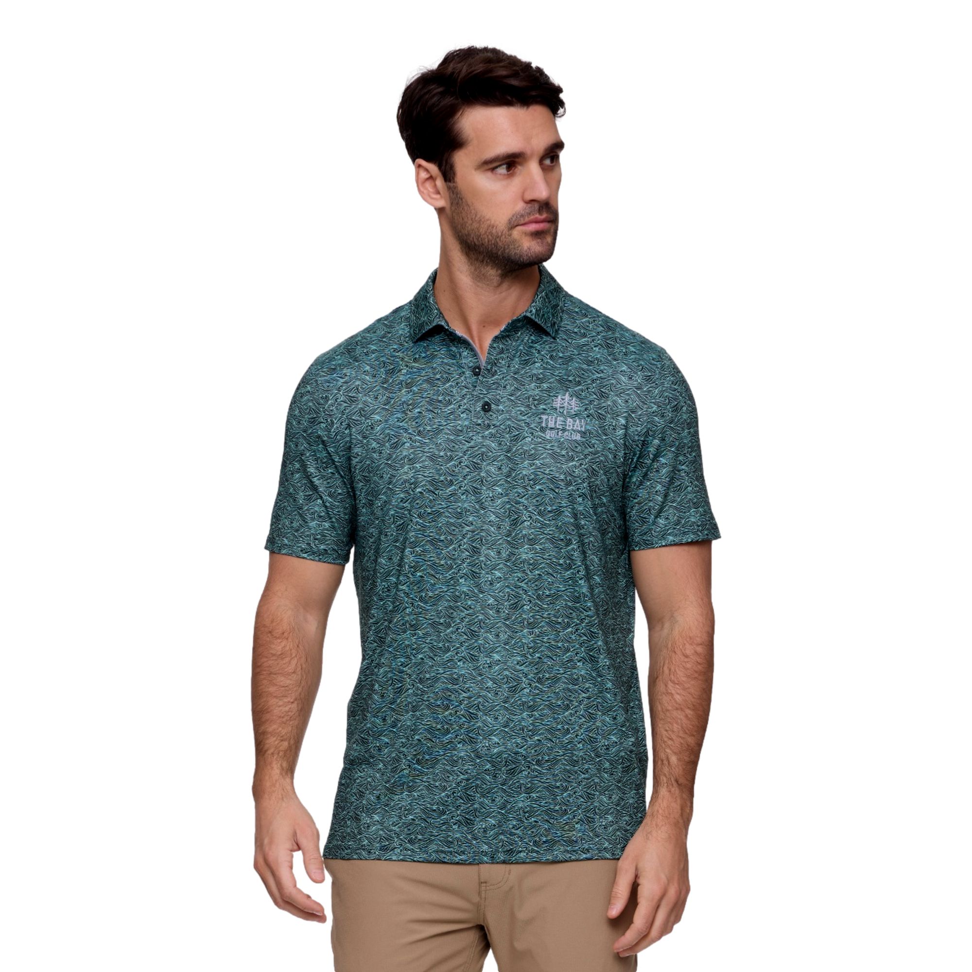 The Bay Golf Club Freemont Wave Men's Golf Polo Shirt