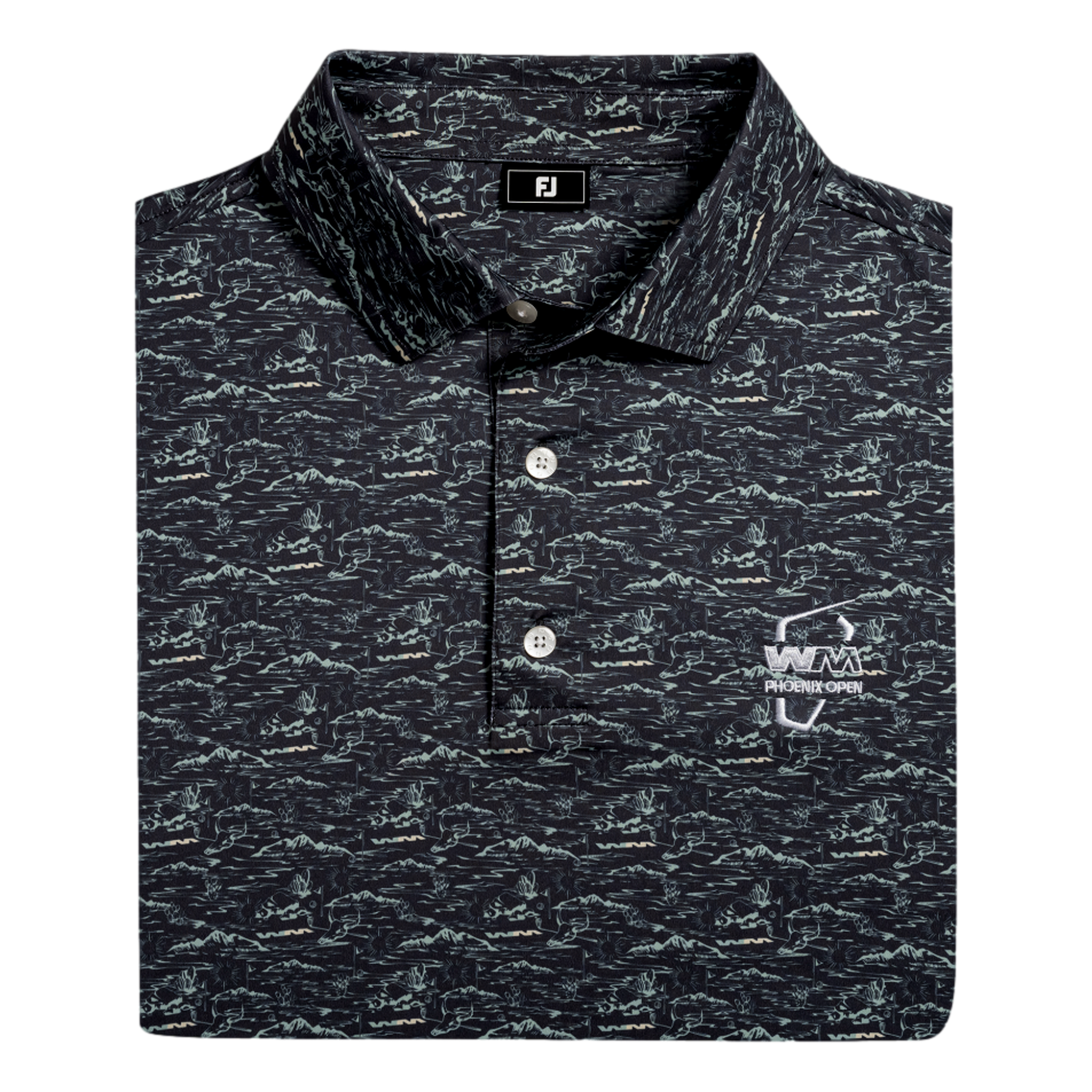 WMPO Desert Print Lisle Men's Golf Polo Shirt