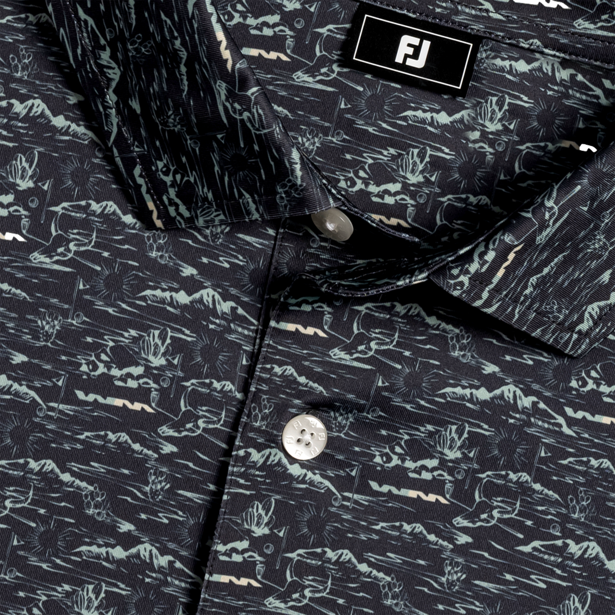 WMPO Desert Print Lisle Men's Golf Polo Shirt