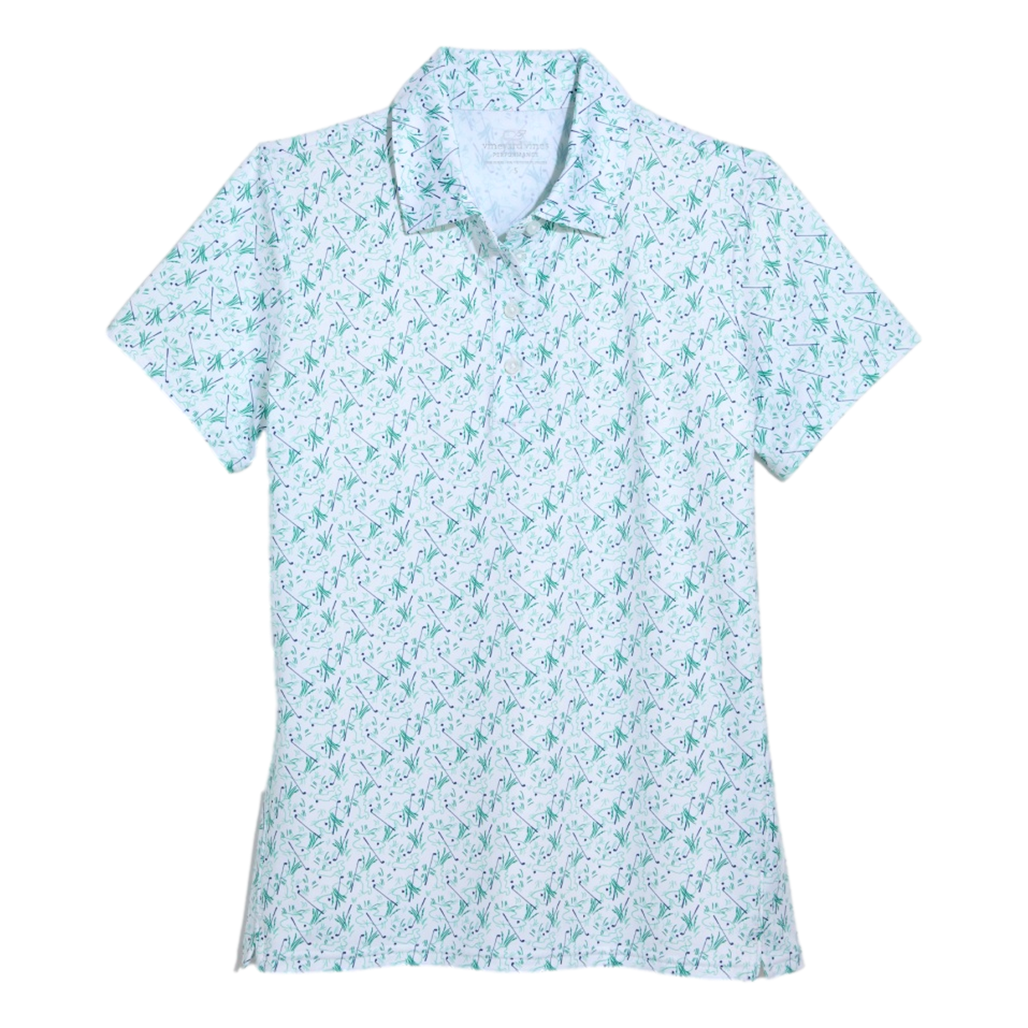 Vineyard Vines Sankaty Print Women's Short Sleeve Golf Polo Shirt