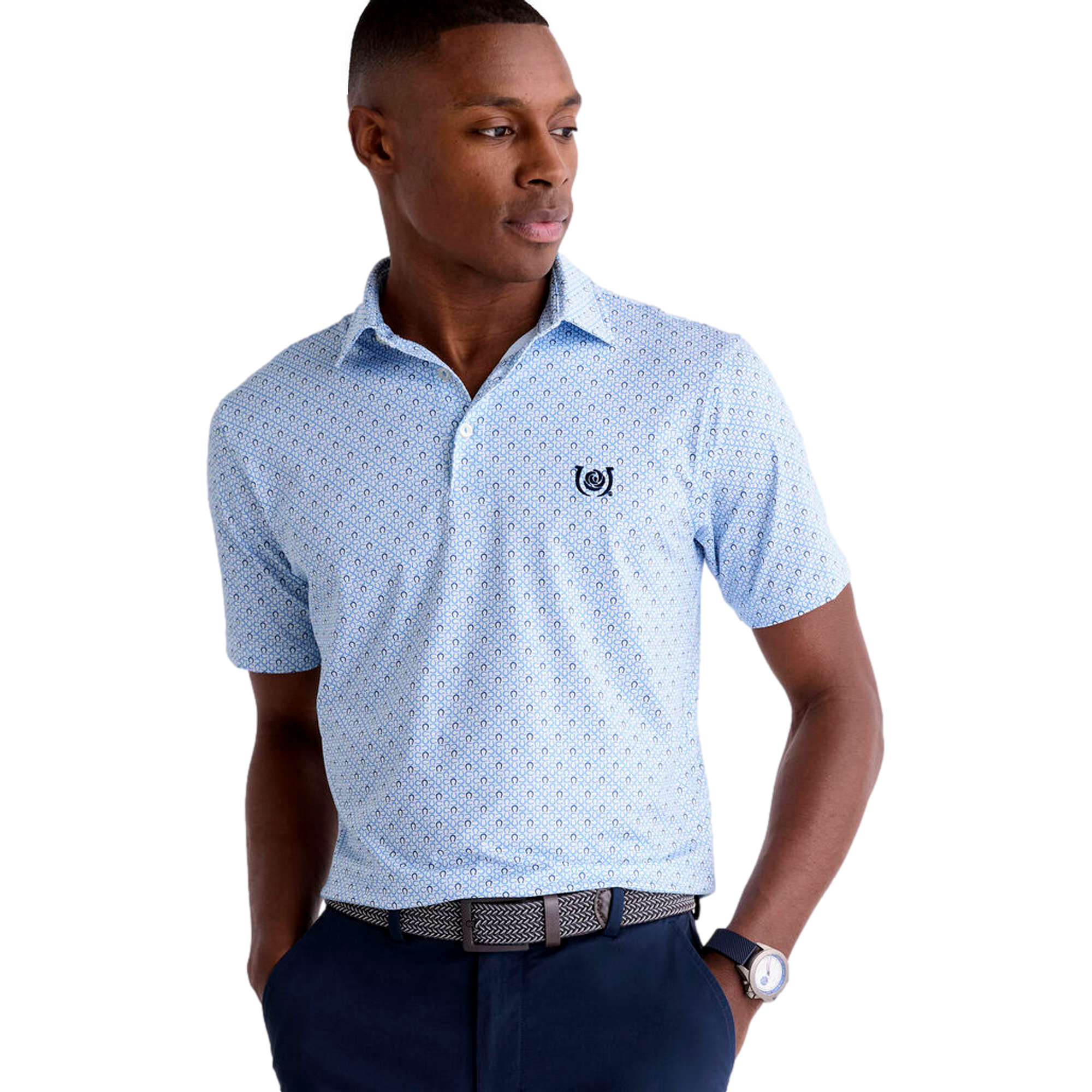 Kentucky Derby Printed Sankaty Men's Golf Polo Shirt