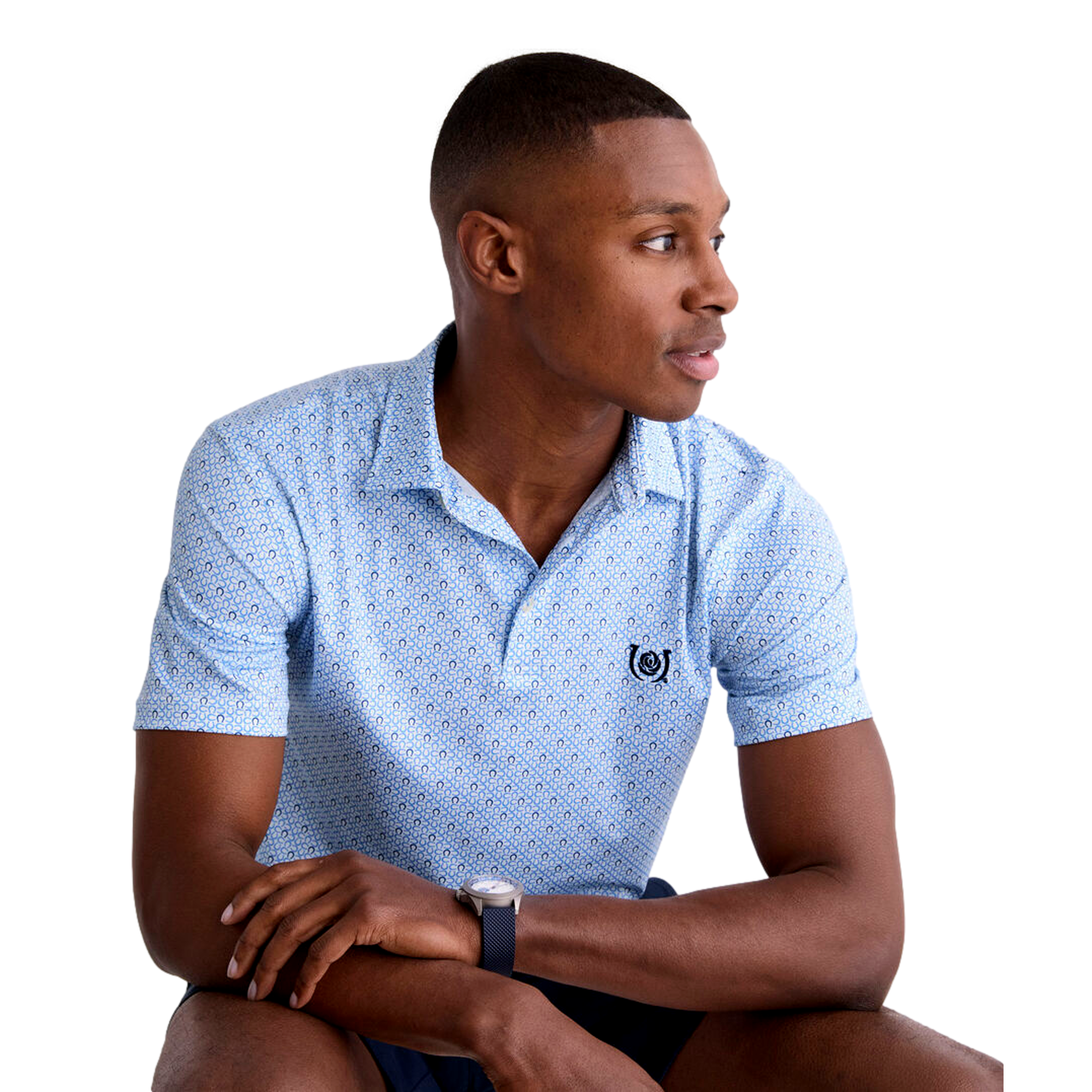 Kentucky Derby Printed Sankaty Men's Golf Polo Shirt