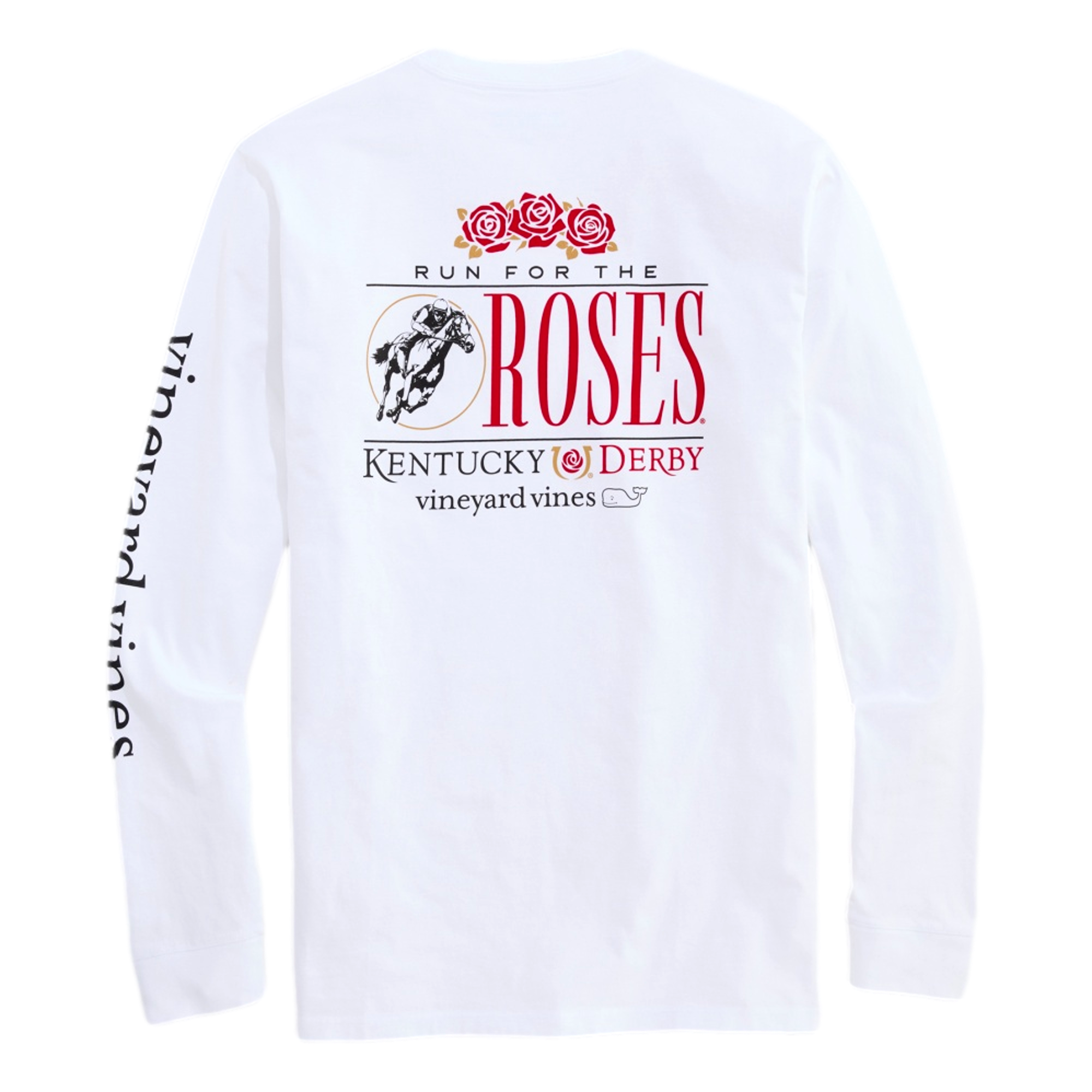 Run For The Roses Men's Long Sleeve Golf T-Shirt