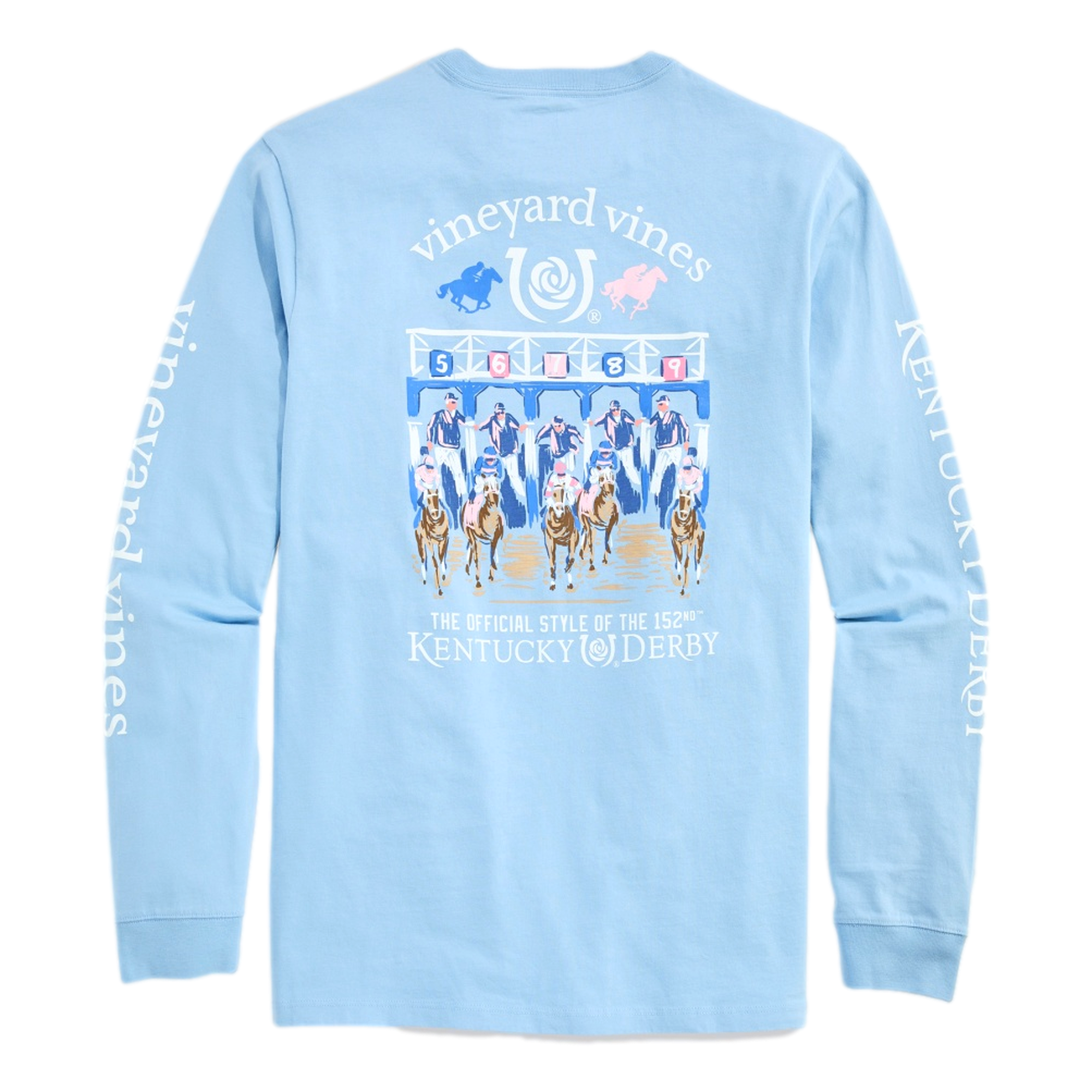 Kentucky Derby And They're Off Long-Sleeve Men's Golf T-Shirt