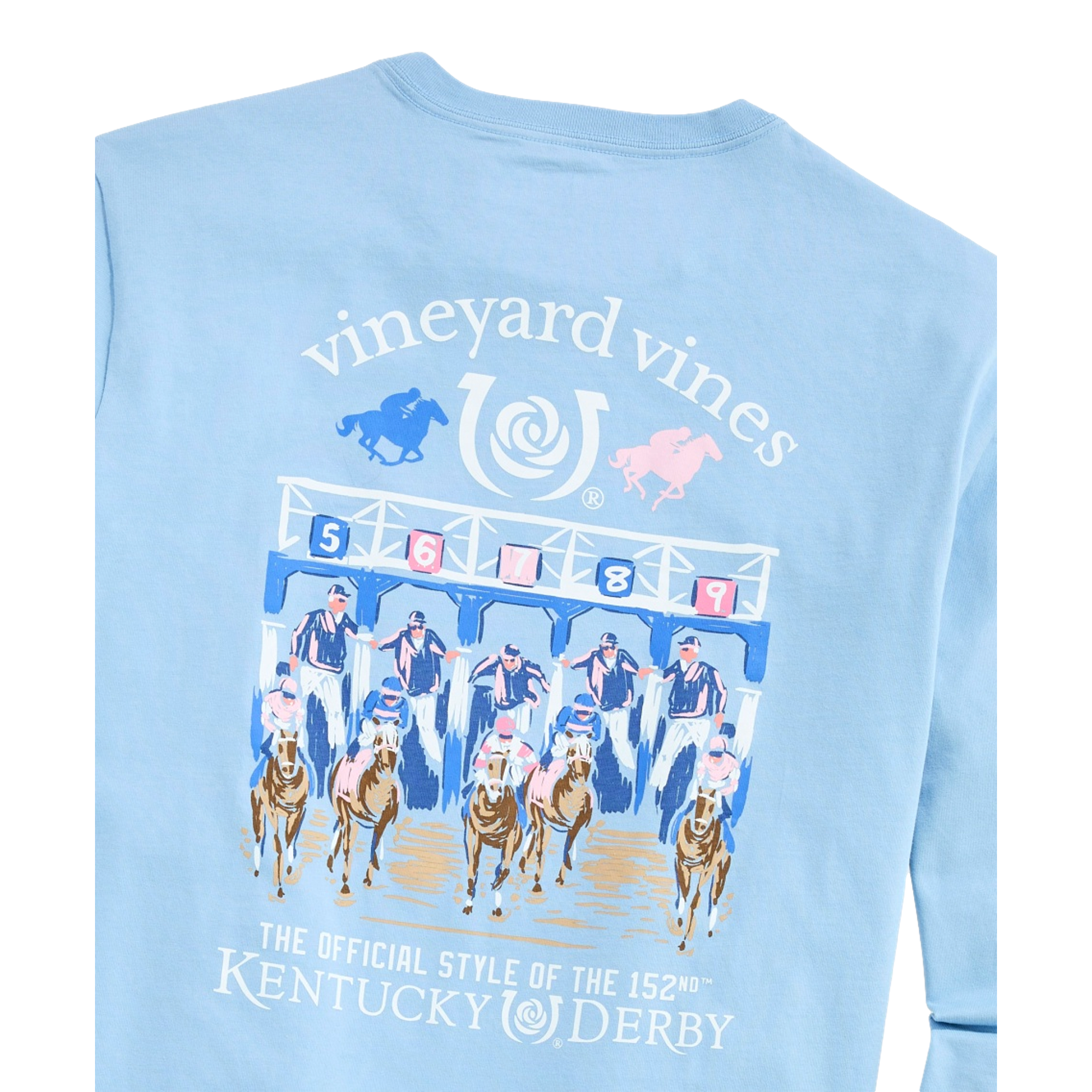 Kentucky Derby And They're Off Long-Sleeve Men's Golf T-Shirt