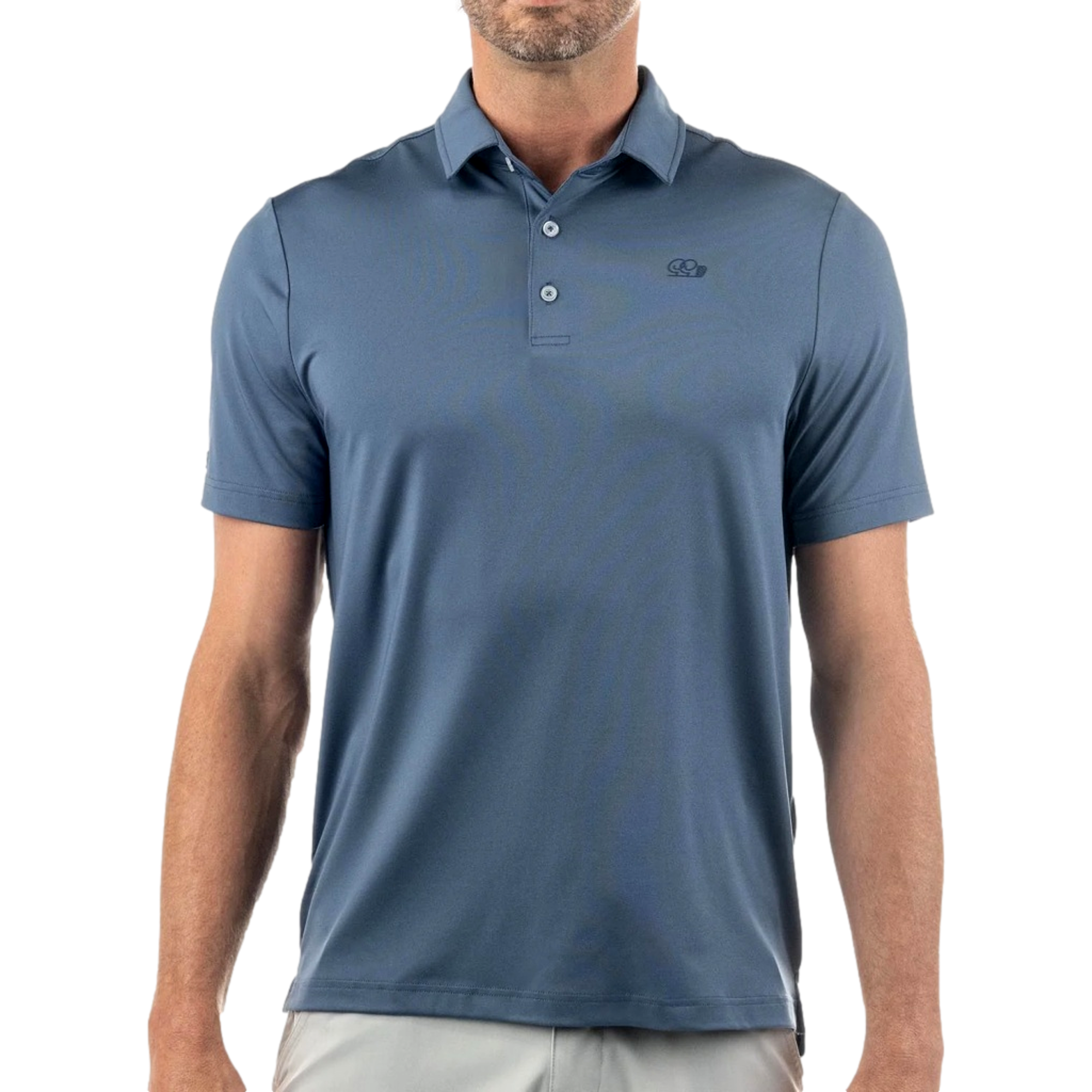 Indigo Mountain Men's Short Sleeve Golf Polo Shirt