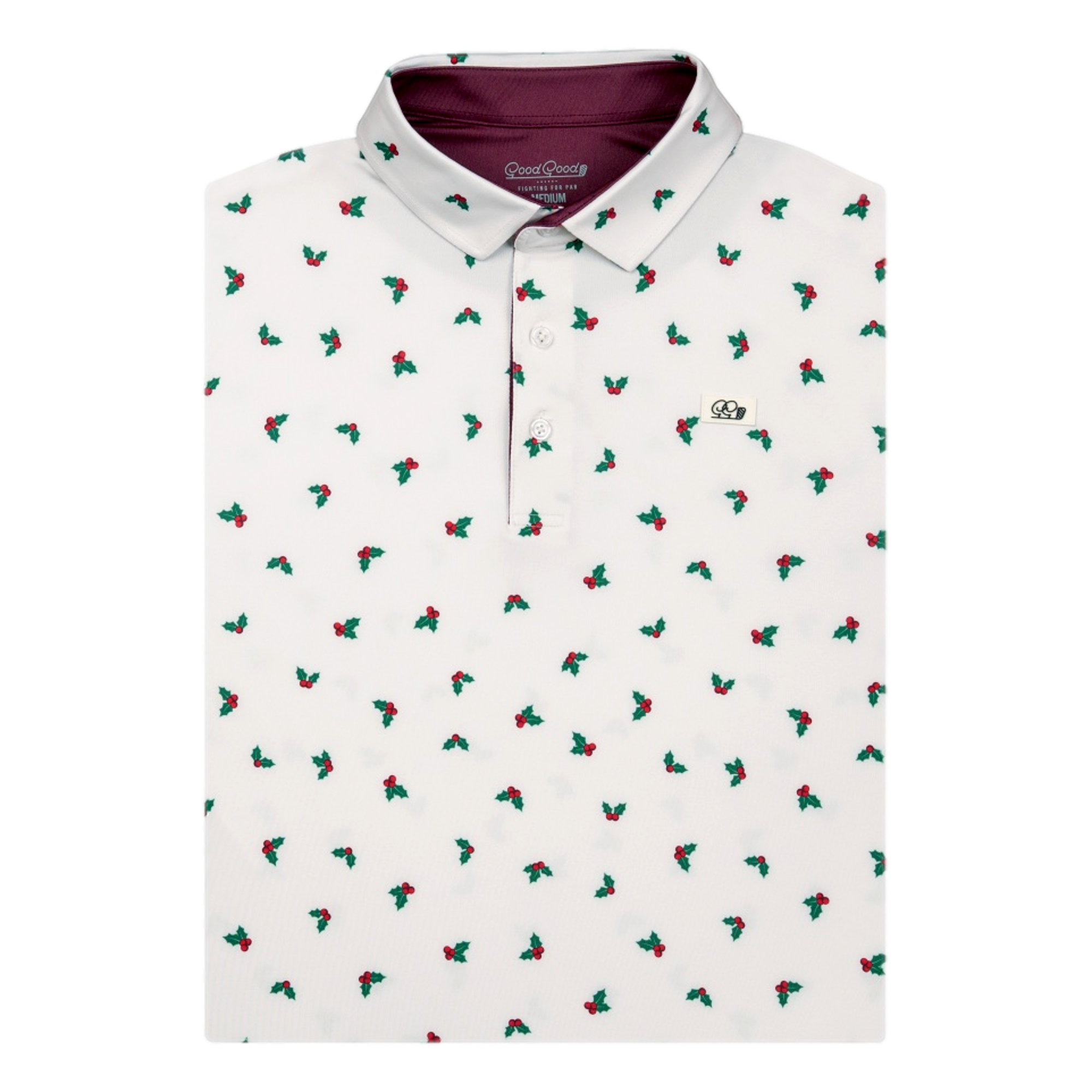 Holly Jolly Men's Short Sleeve Golf Polo Shirt