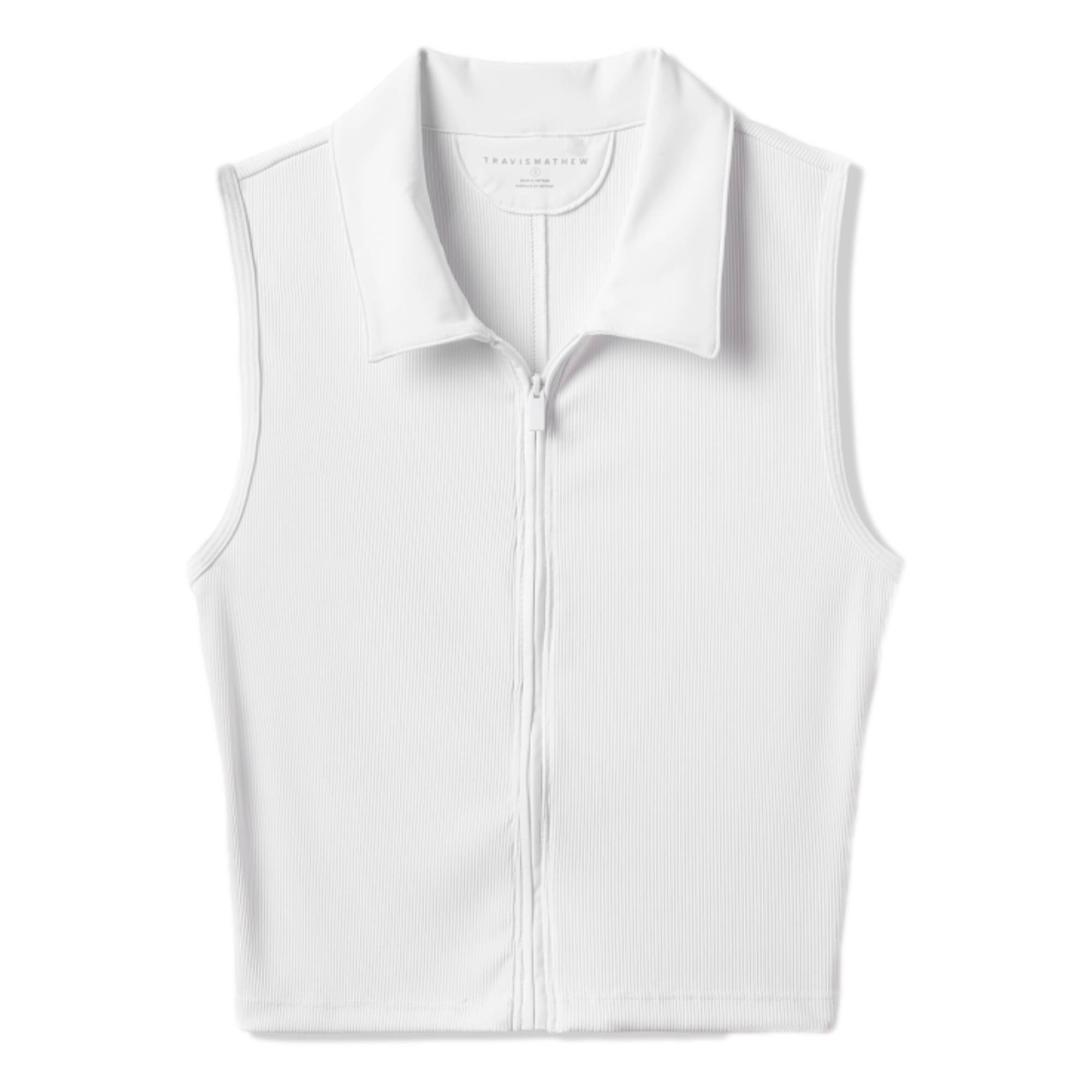 Moveknit Rib Zip Women's Sleeveless Golf Polo Shirt