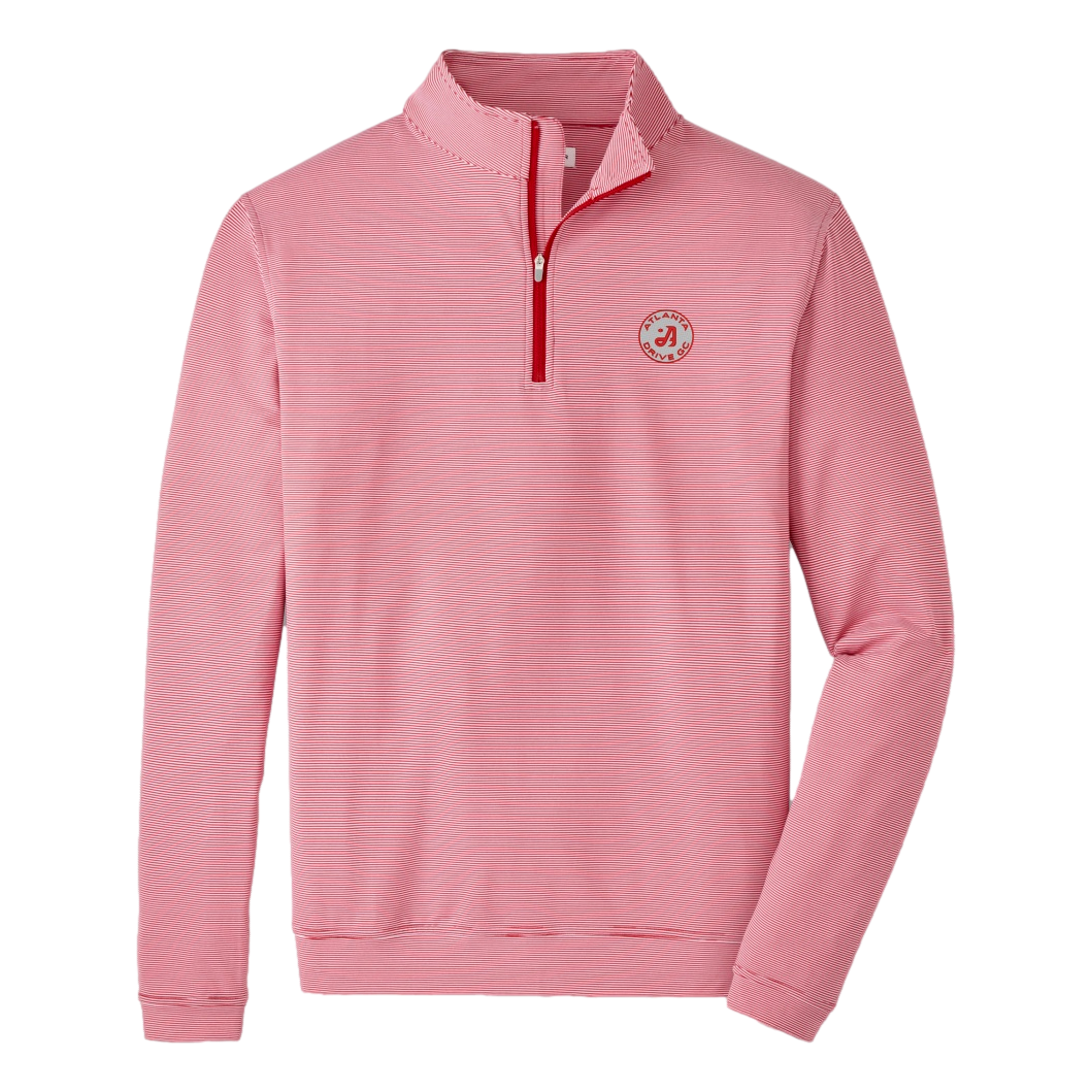 Atlanta Drive GC Perth Sugar Stripe Performance Men's Golf Quarter Zip