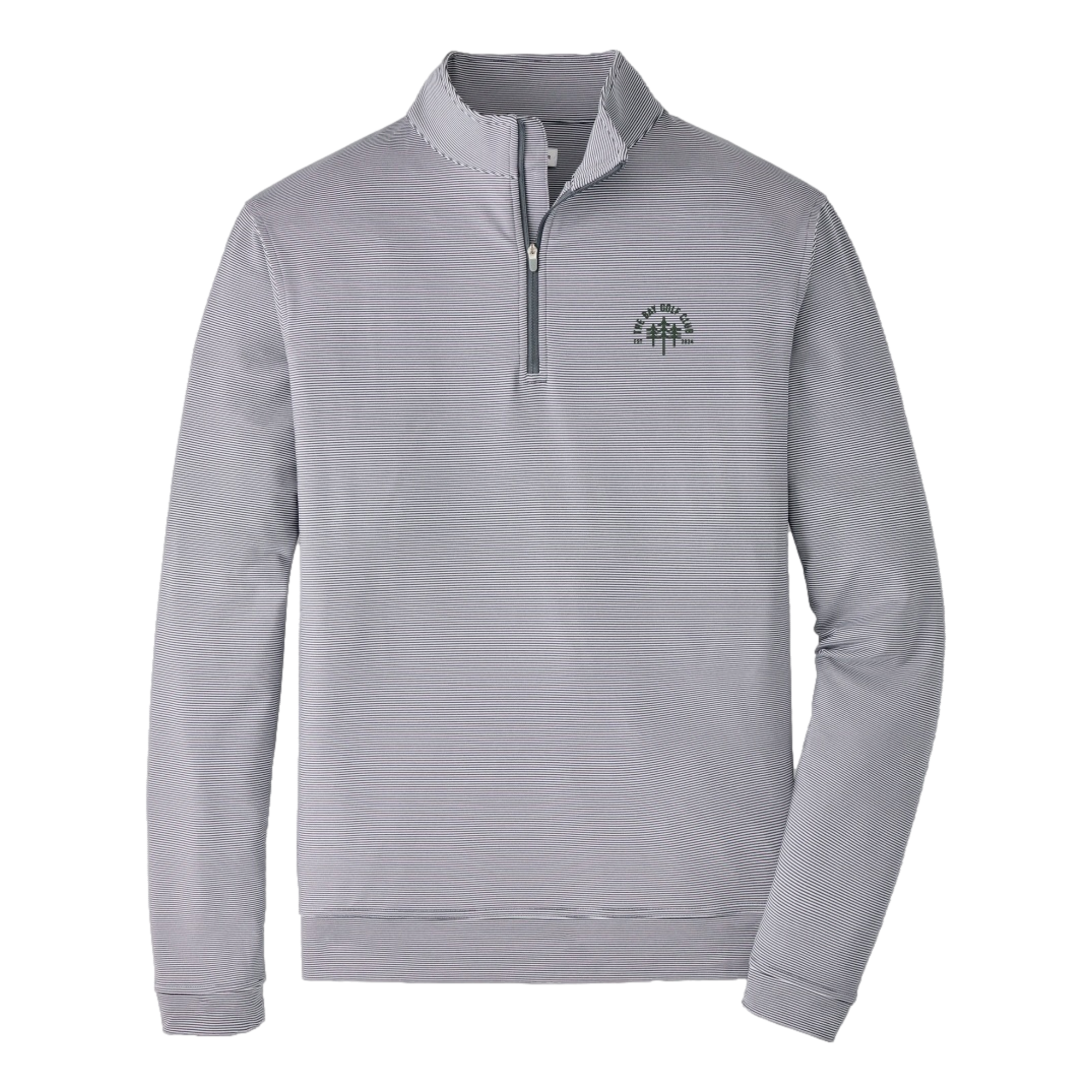 The Bay Golf Club Perth Sugar Stripe Men's Golf Quarter Zip