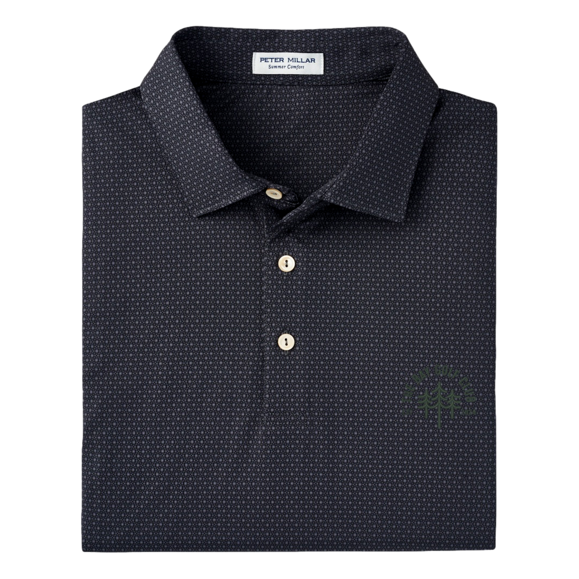 The Bay Golf Club Tesseract Performance Jersey Men's Golf Polo Shirt