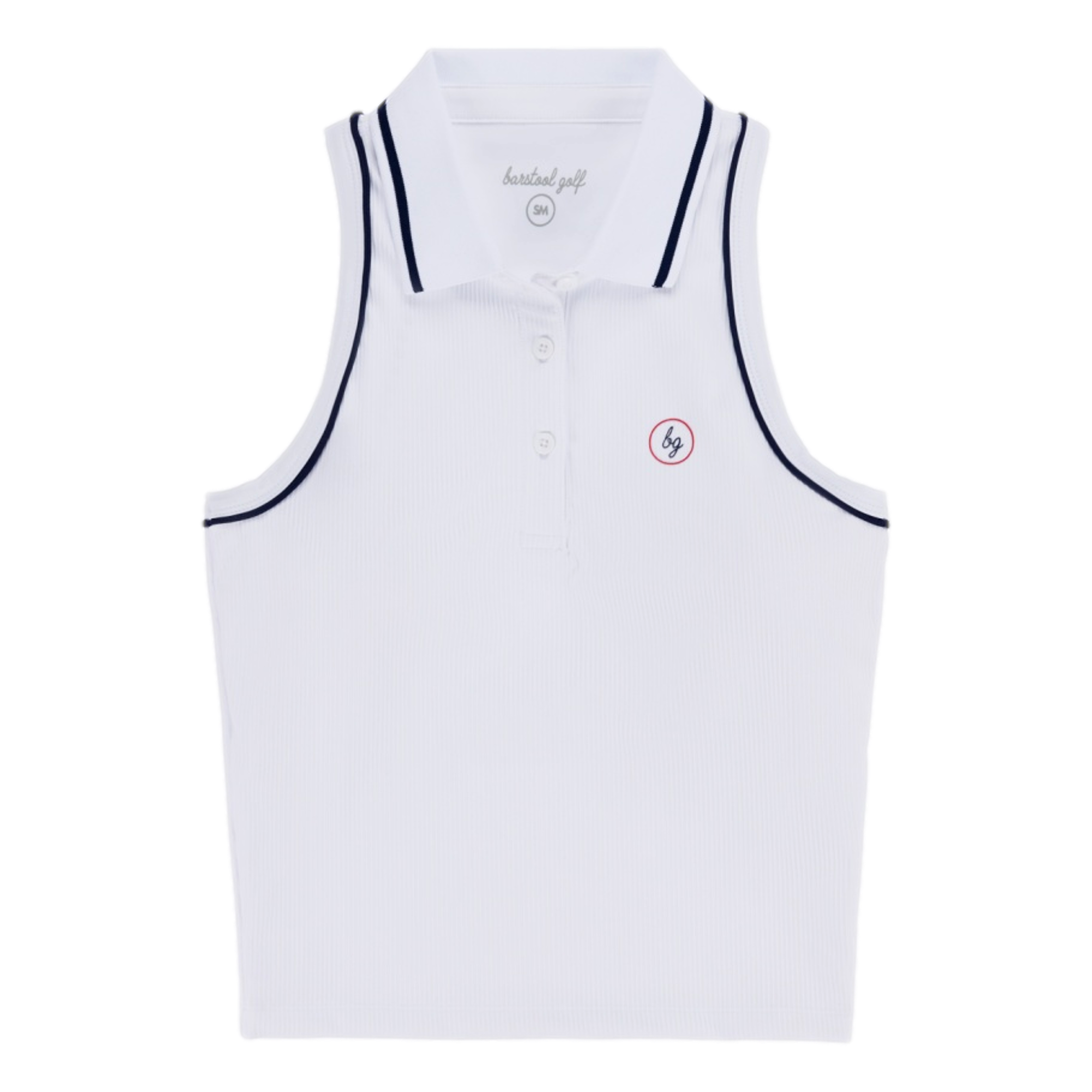 Piped Women's Sleeveless Golf Polo Shirt