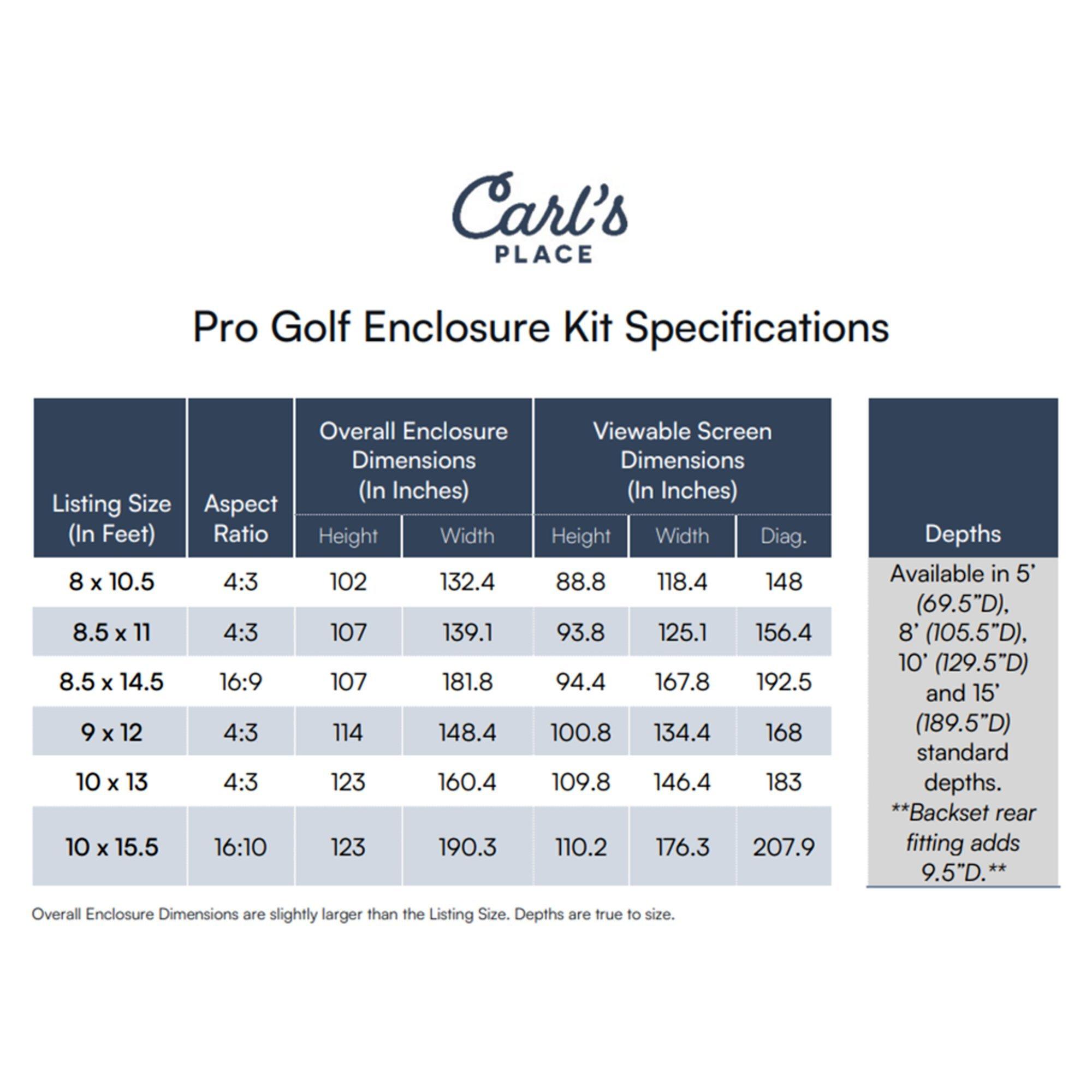 PRO Golf Simulator Enclosure Kit - Includes Pipe Framing Kit