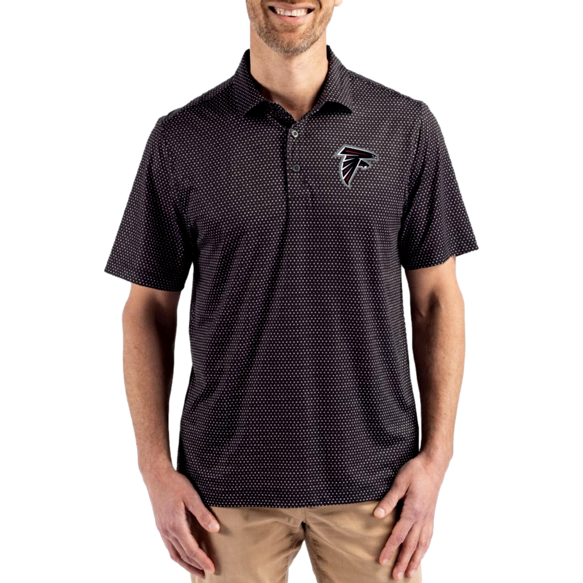 Atlanta Falcons Pike Shadow Check Short Sleeve Golf Polo Shirt