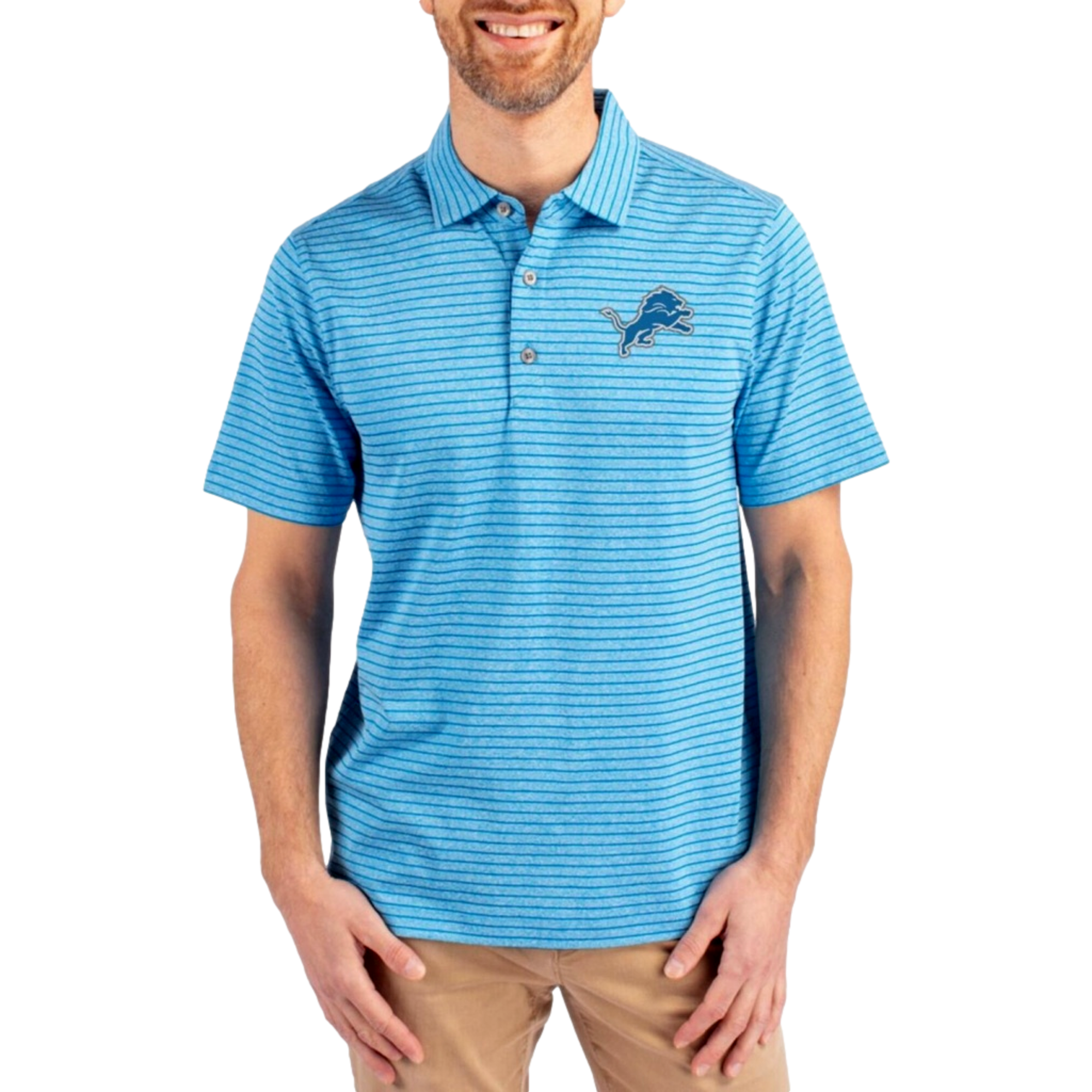 Detroit Lions Forge Eco Men's Short Sleeve Golf Polo Shirt
