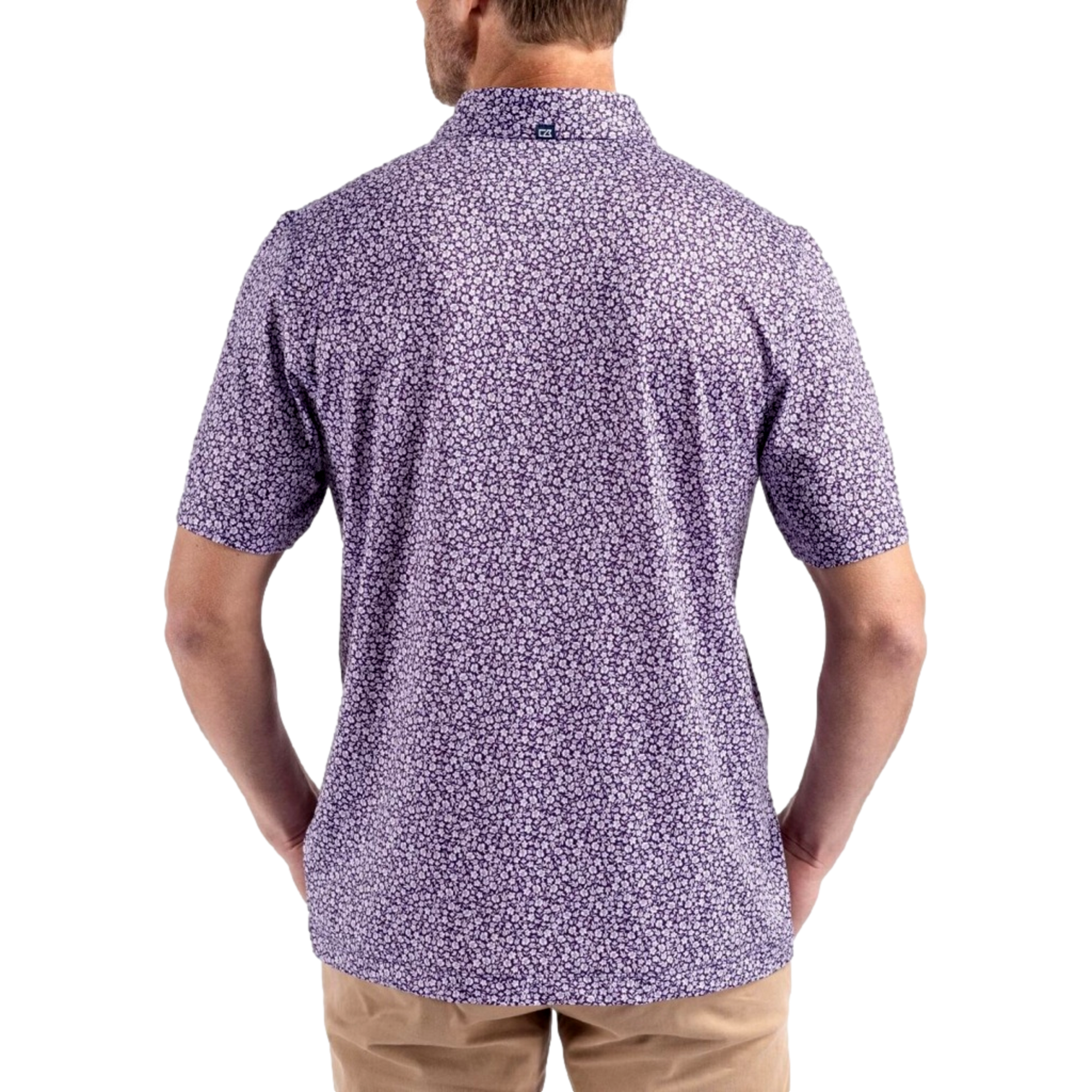 Minnesota Vikings Pike Eco Flora Print Men's Short Sleeve Golf Polo Shirt