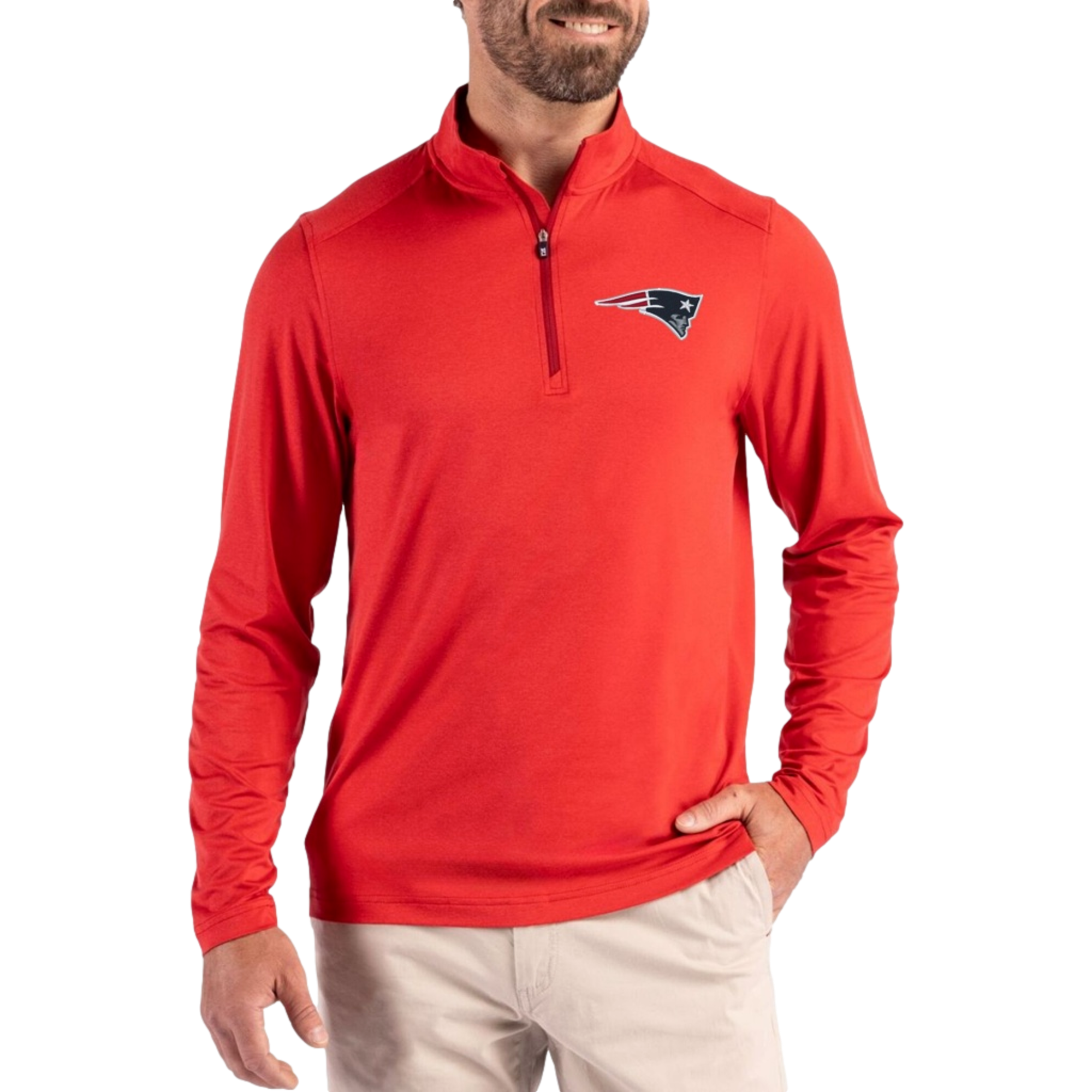 New England Patriots Coastline Epic Comfort Men's Golf Quarter Zip