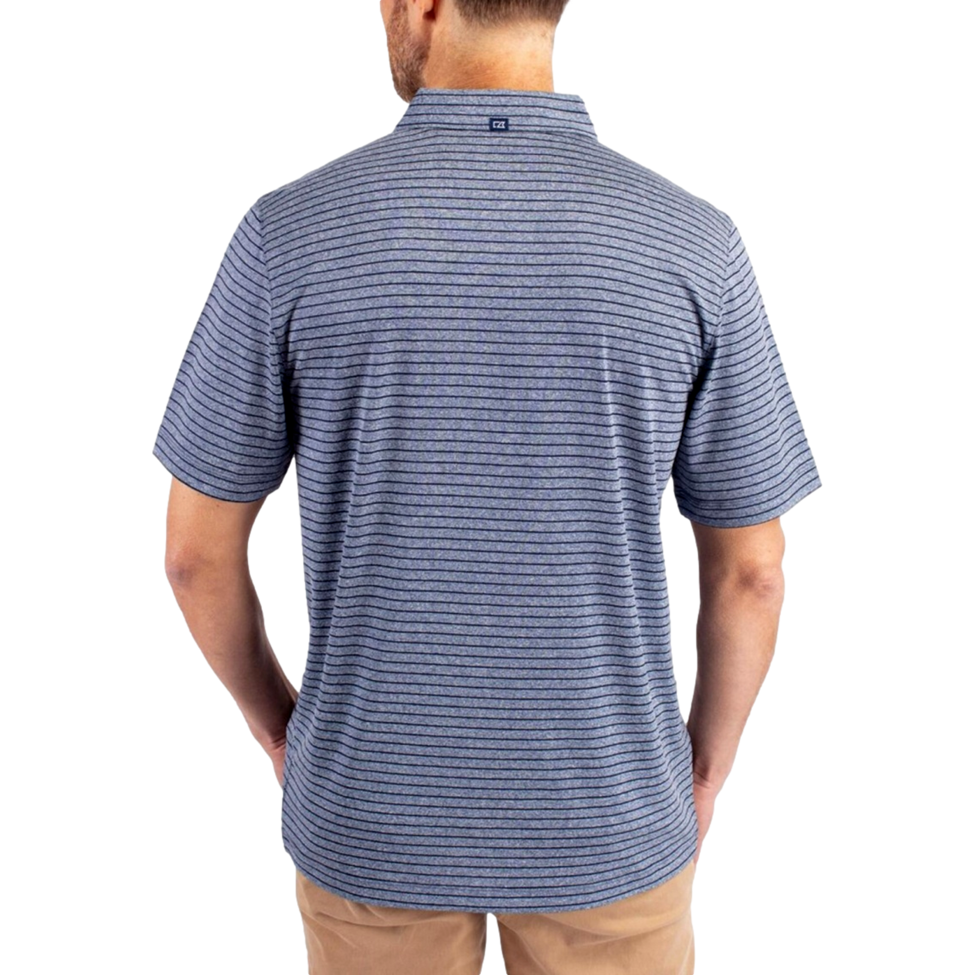 Chicago Bears Forge Eco Heather Stripe Men's Short Sleeve Golf Polo Shirt