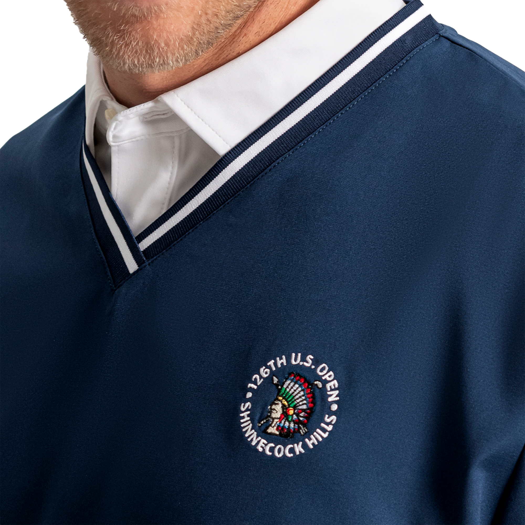 US Open V-Neck Long Sleeve Men's Golf Wind Shirt