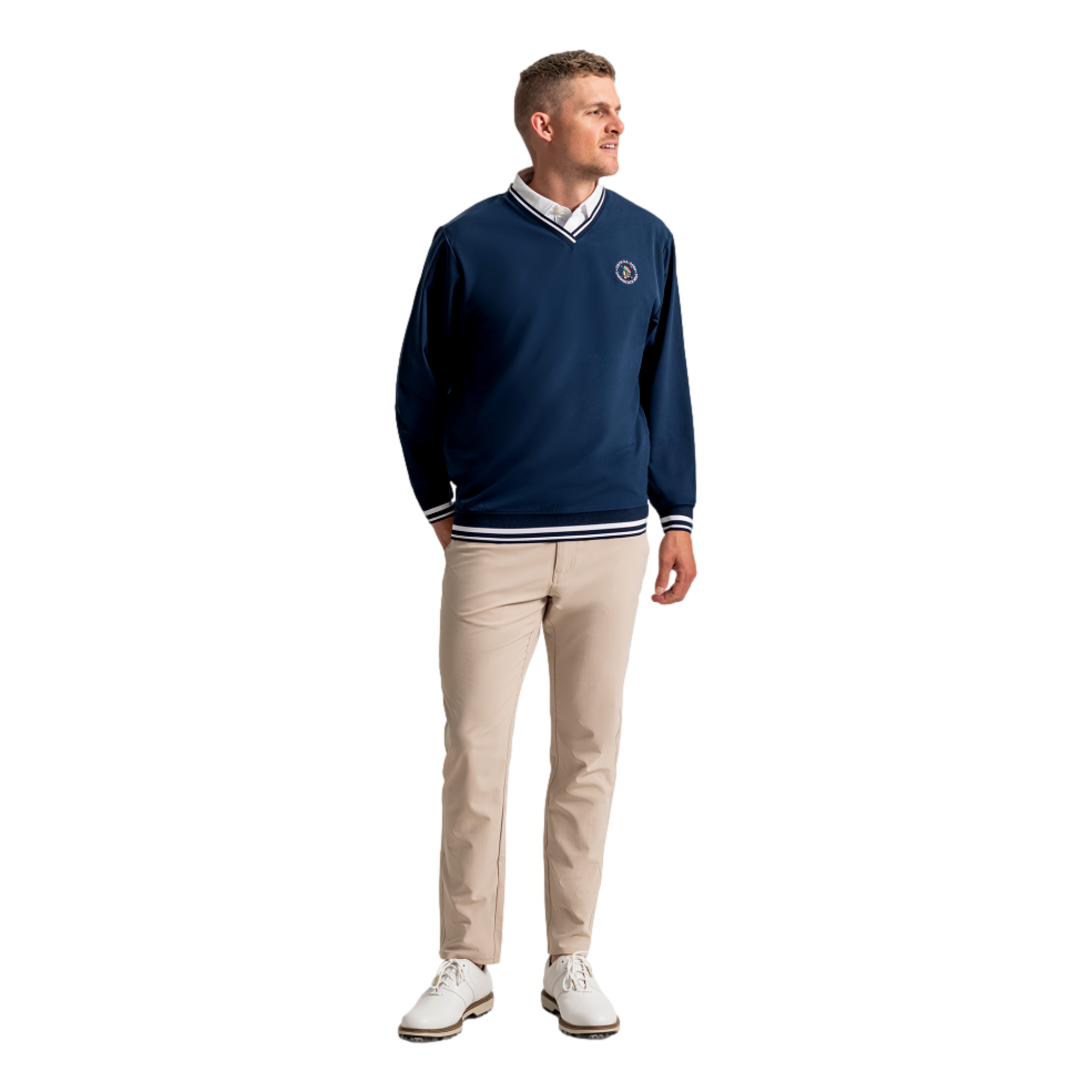 US Open V-Neck Long Sleeve Men's Golf Wind Shirt