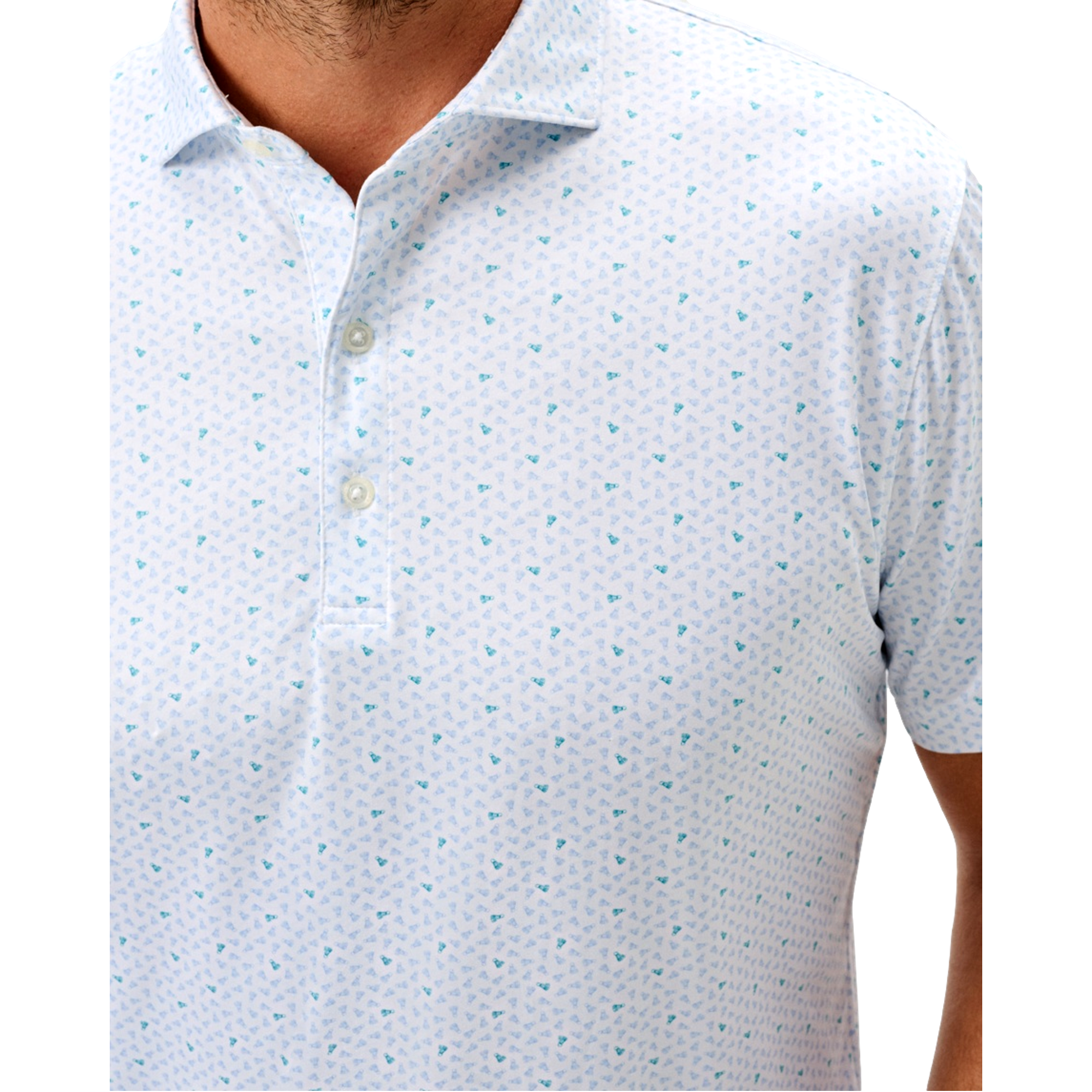 Backcourt Print Men's Golf Polo Shirt