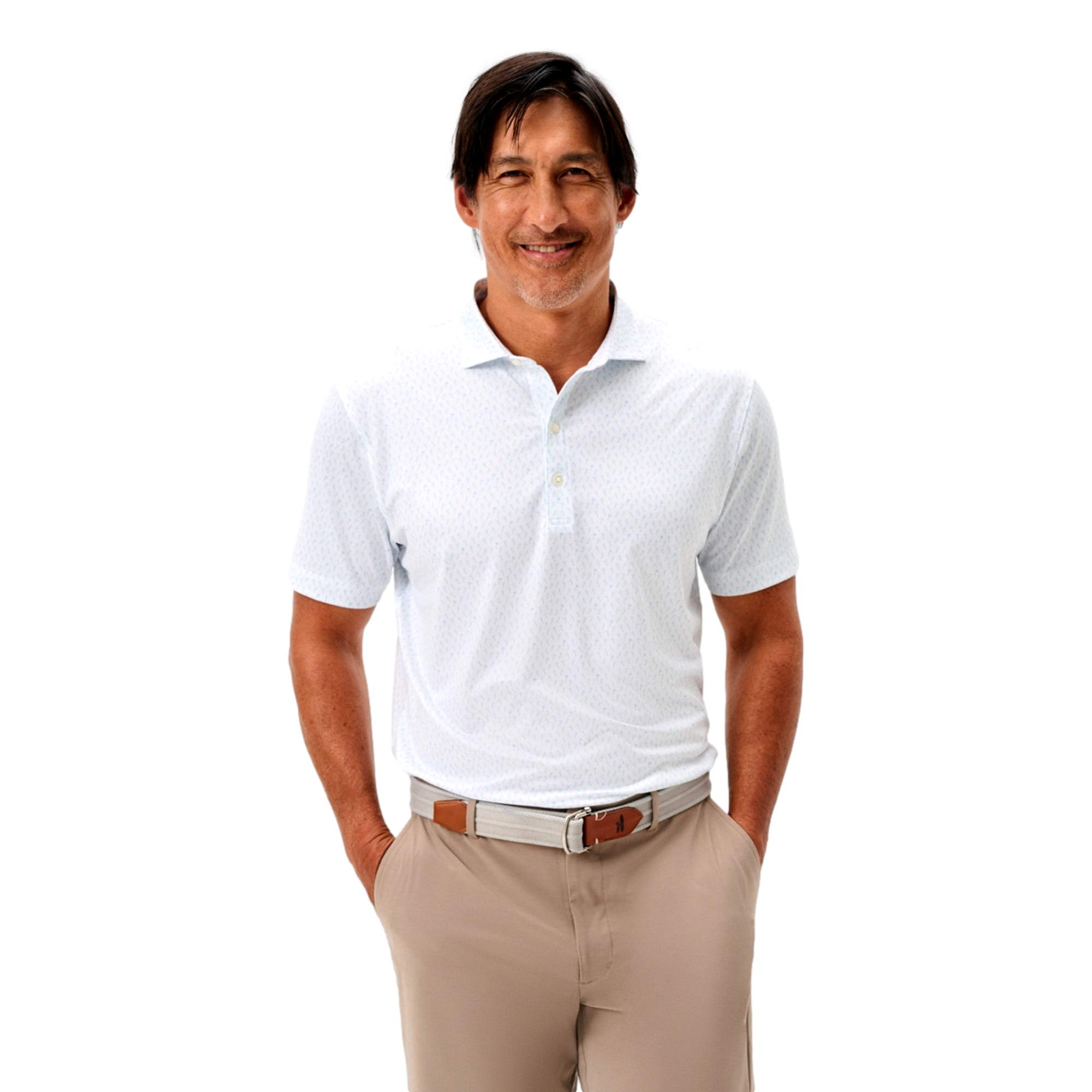 Marina Print Men's Golf Polo Shirt