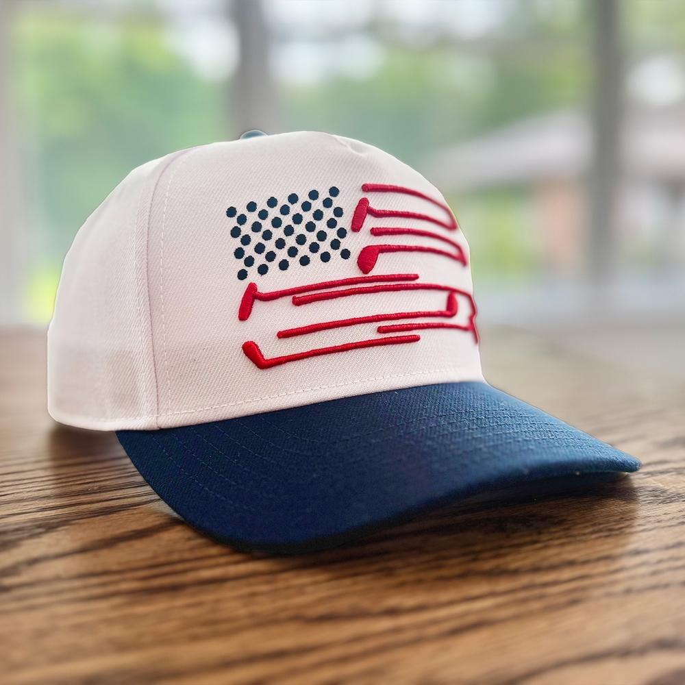 American Flag Snapback Men's Golf Hat