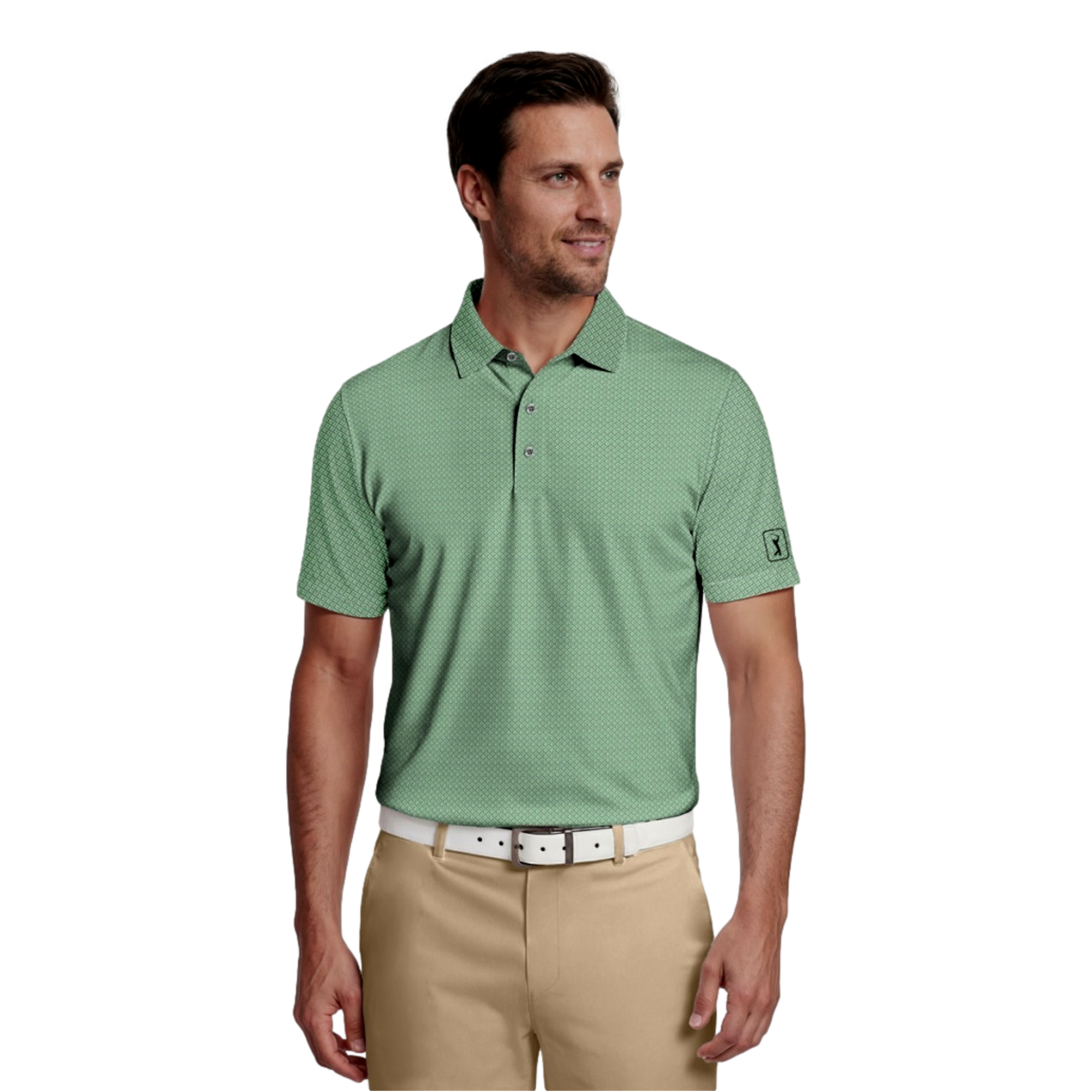 Essential Geo Printed Men's Golf Polo Shirt