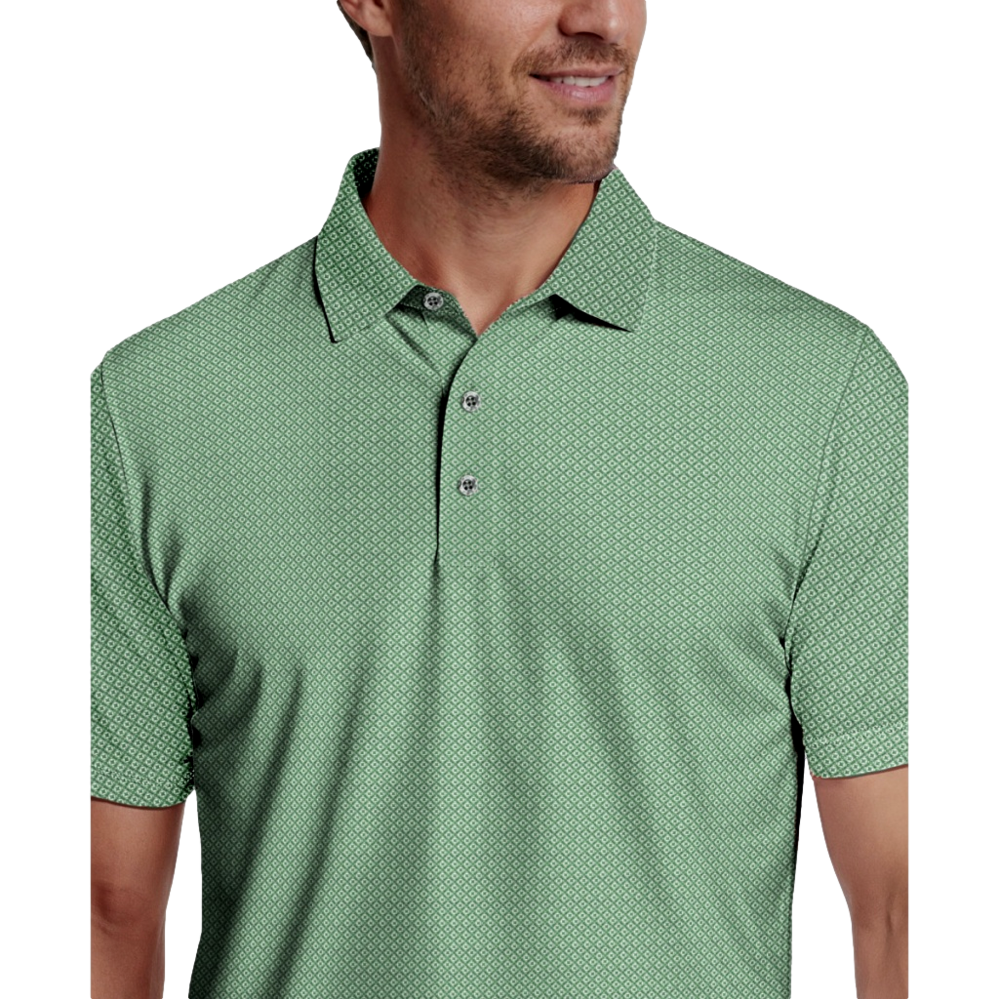 Essential Geo Printed Men's Golf Polo Shirt