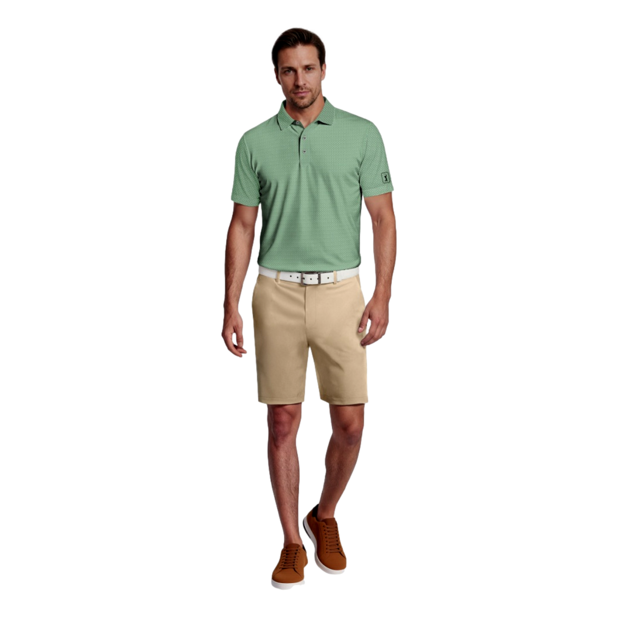 Essential Geo Printed Men's Golf Polo Shirt