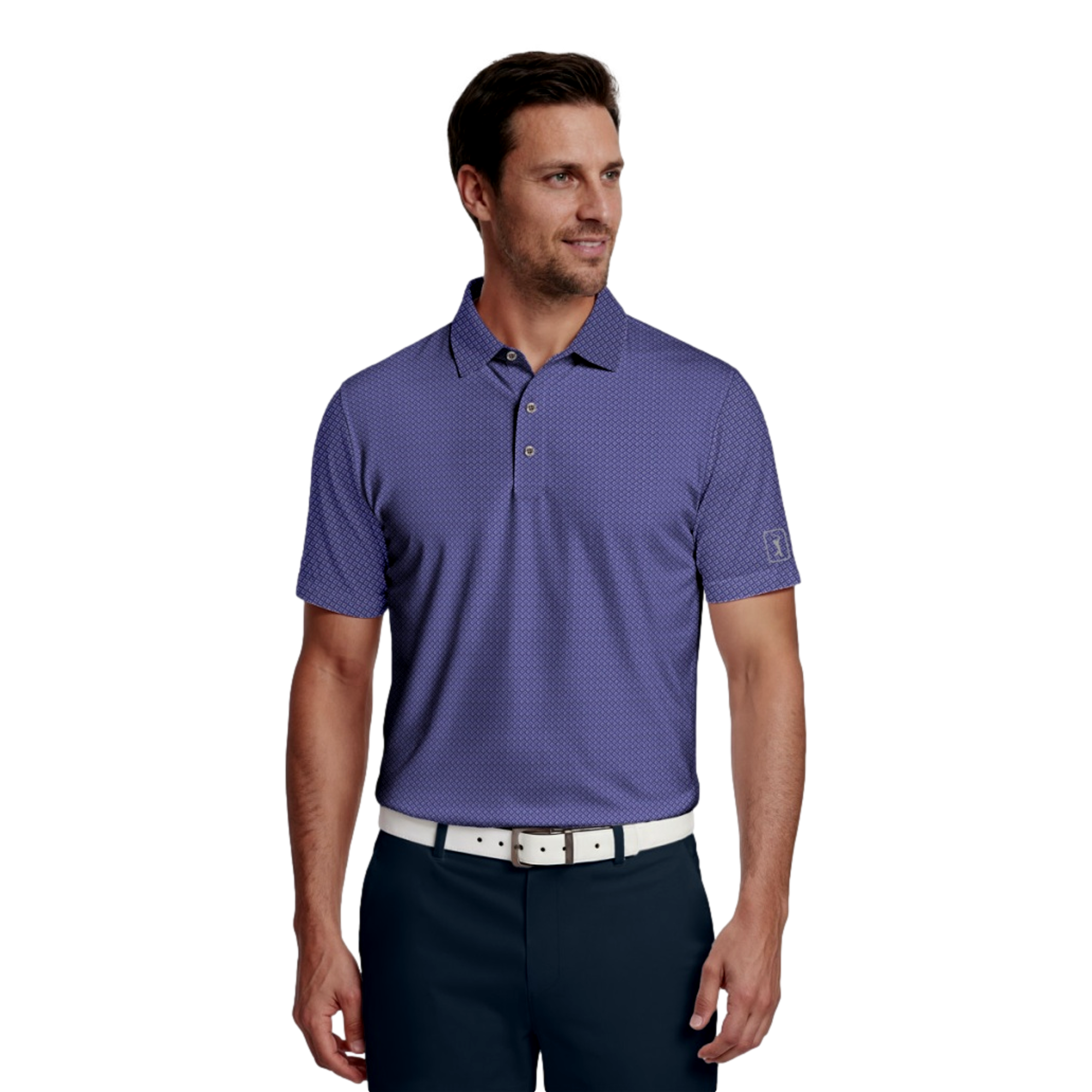Essential Geo Printed Men's Golf Polo Shirt